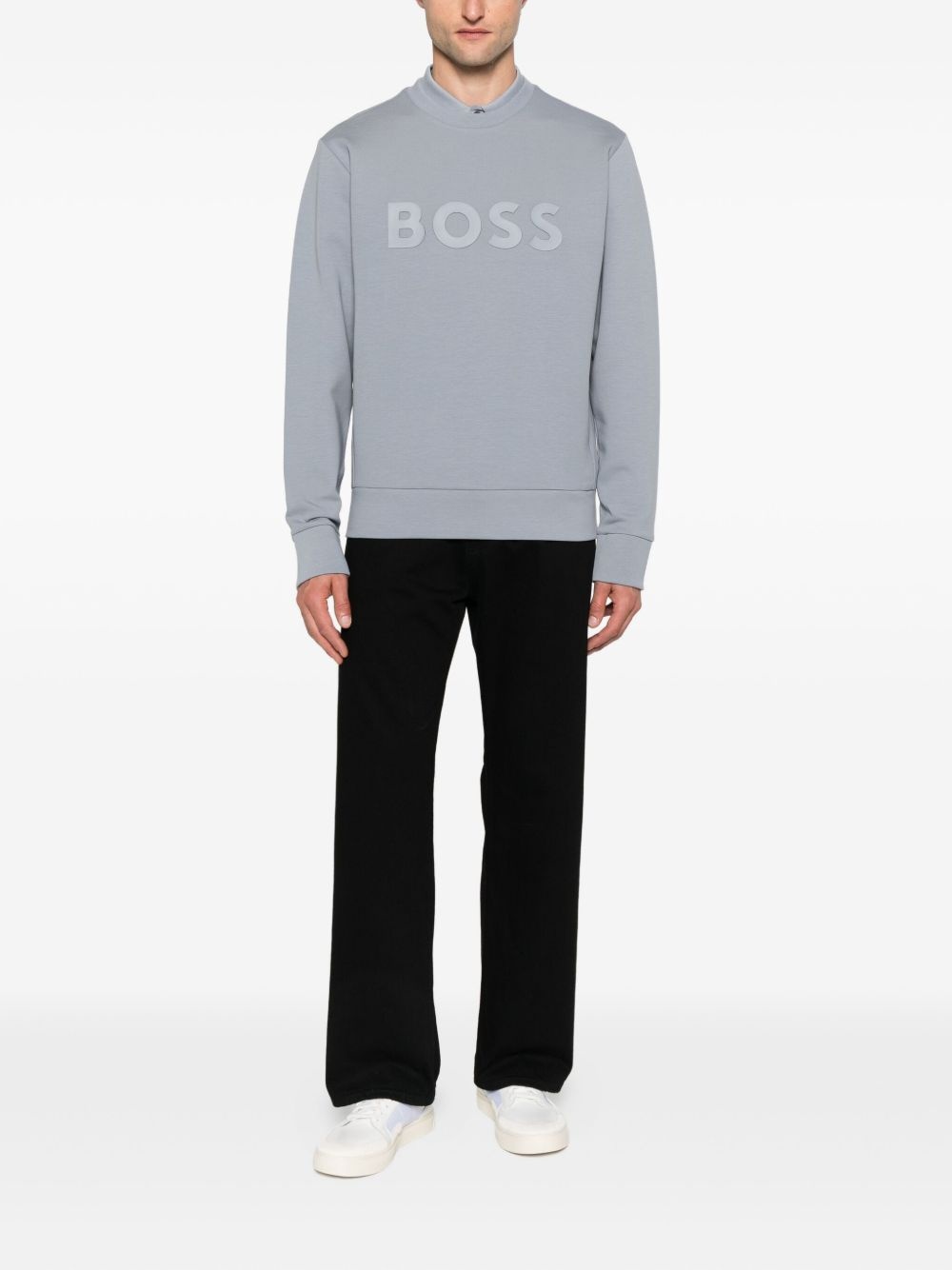 logo-embellished crew-neck sweatshirt - 2