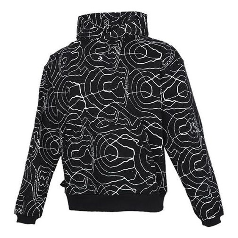 Men's Converse Athleisure Casual Sports Splash Ink Printing Hooded Fleece Lined Pullover Full Print - 1