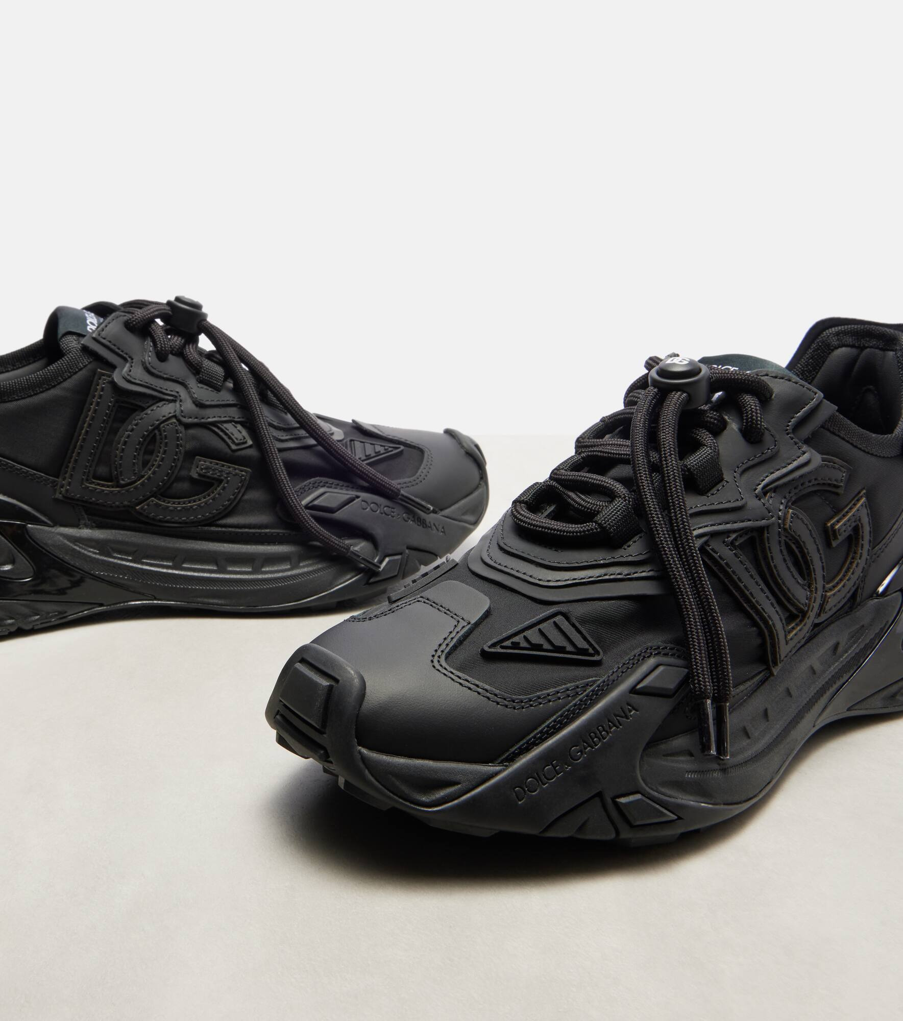 Fast leather-trimmed sneakers - 5