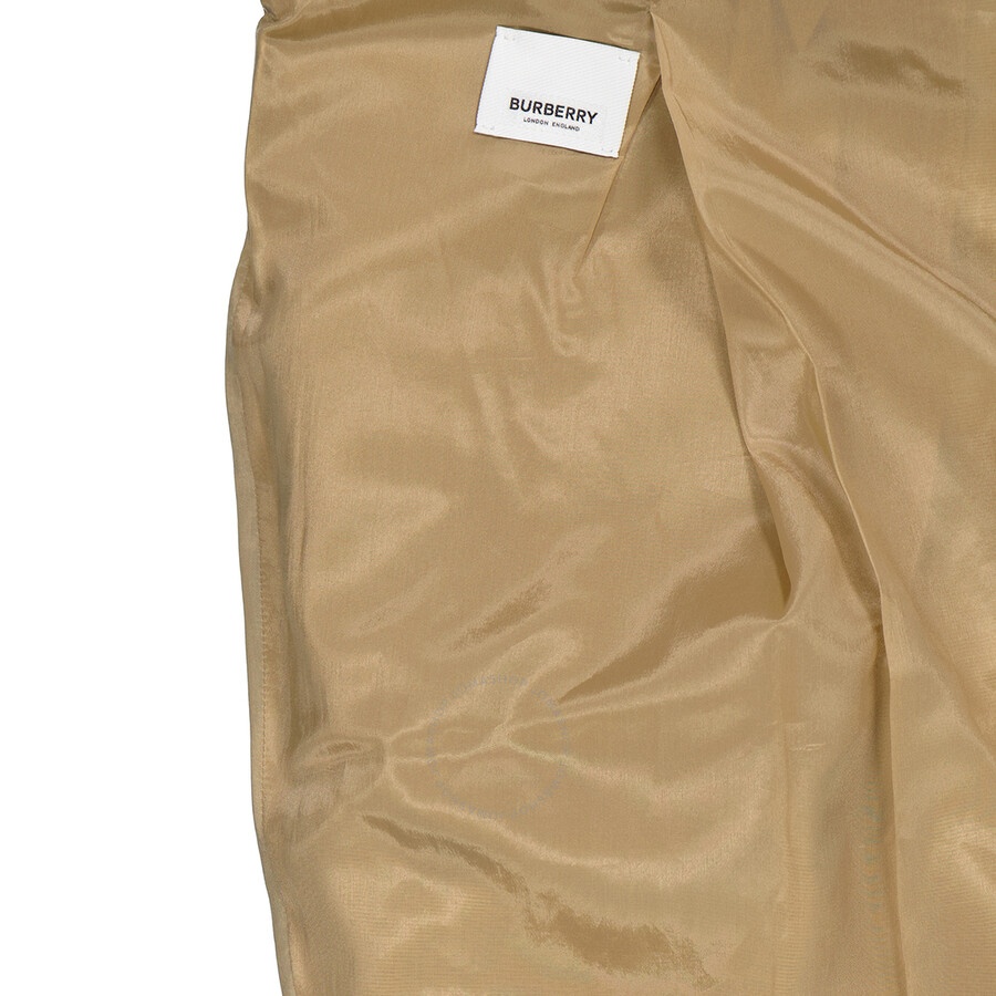 Burberry Camel Melange Wool Leather Stripe Tailored Trousers - 7