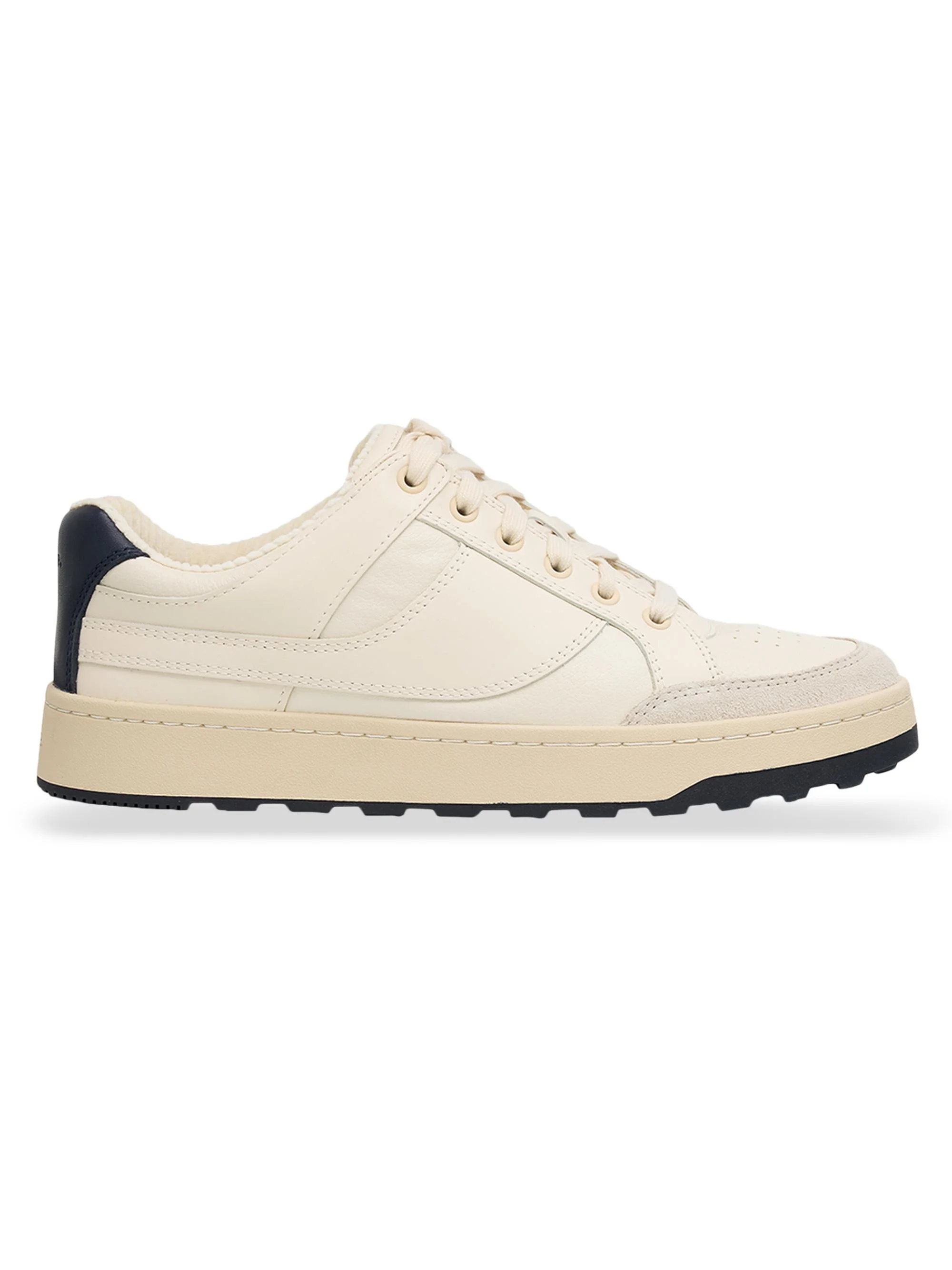 Men's Wilder Court Leather Low-Top Sneakers - Pebble White - 1