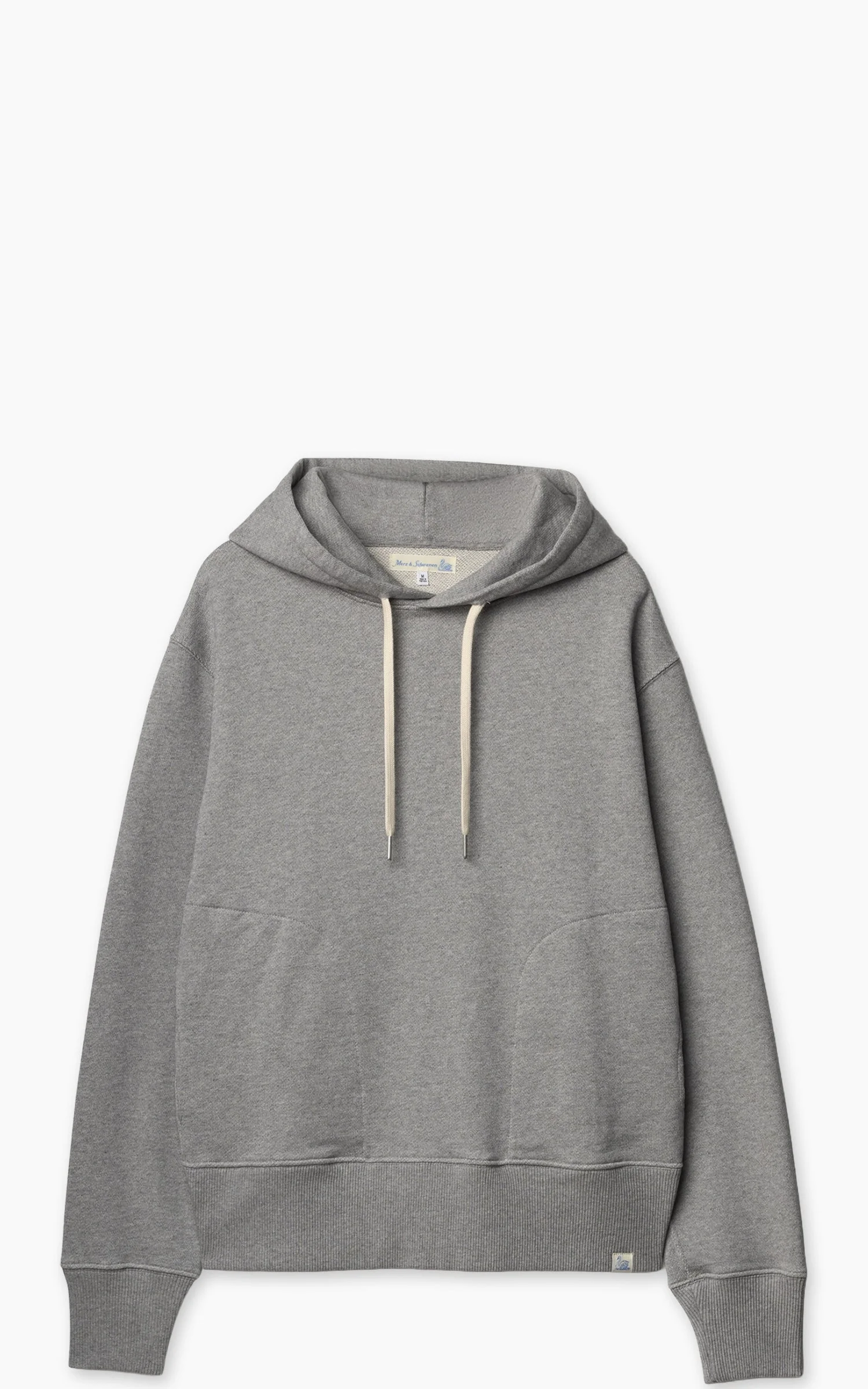 MERZ B. SCHWANEN HOODIE01 AUTHENTIC FLEECE CLASSIC FIT HOODIE GREY MELANGE - 1