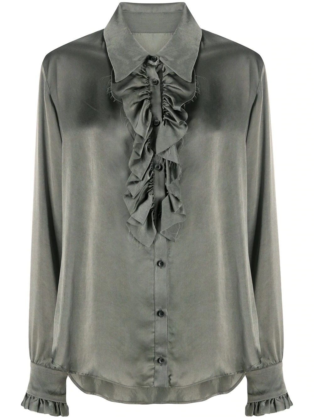 ruffled detail blouse - 1