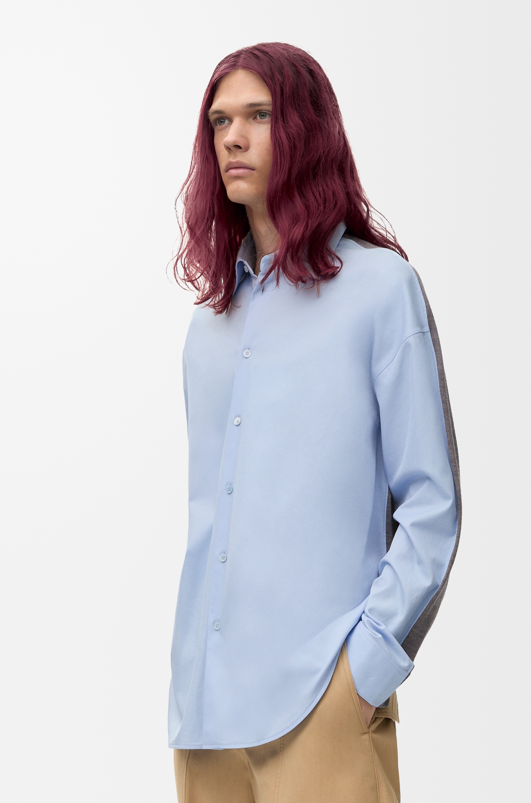 Hybrid shirt in cotton and wool - 4