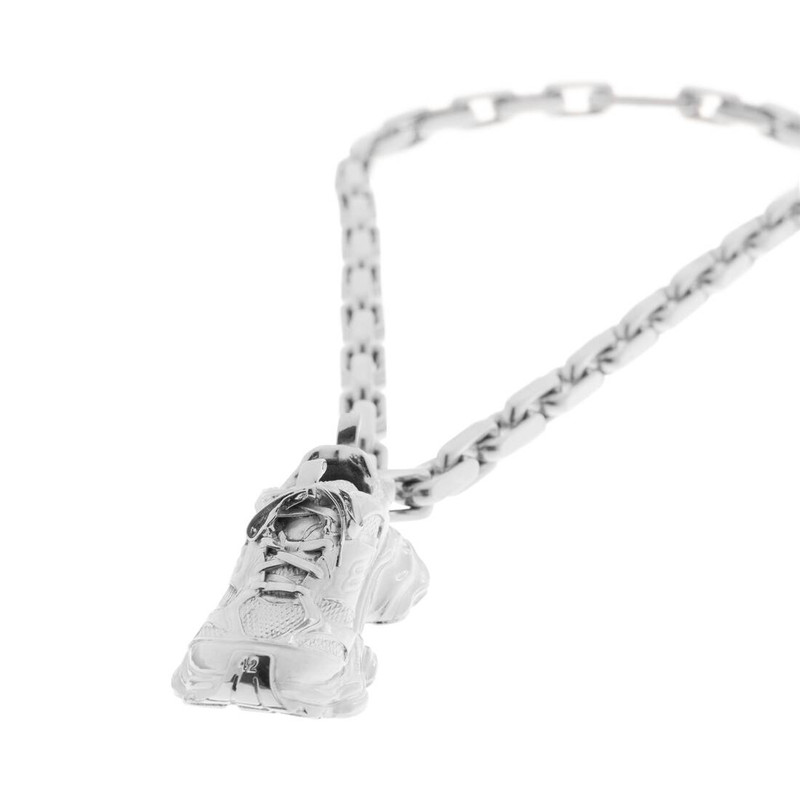 BALENCIAGA Keyholder Cargo Necklace in Silver outlook