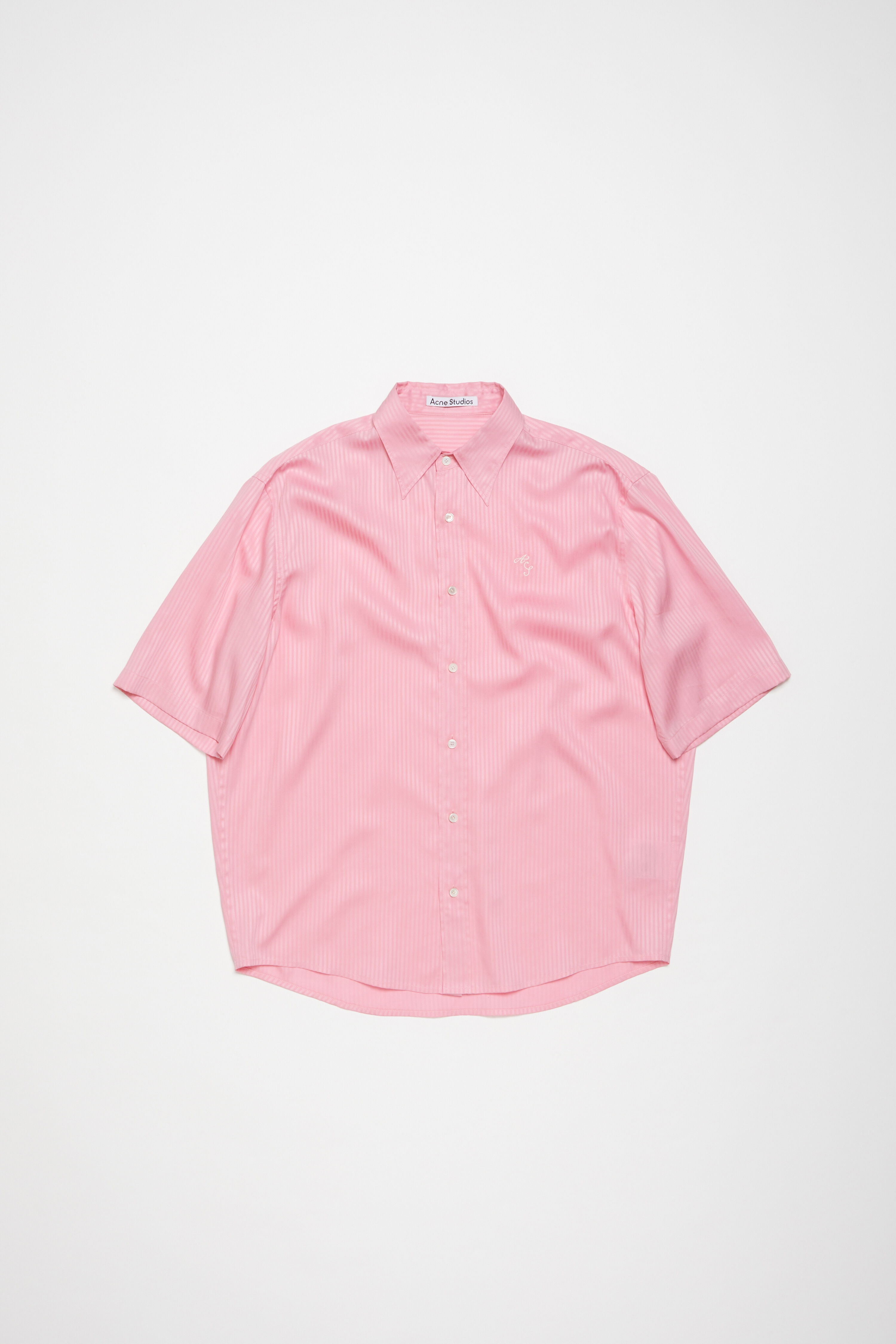 Stripe button-up shirt - Blush pink - 6