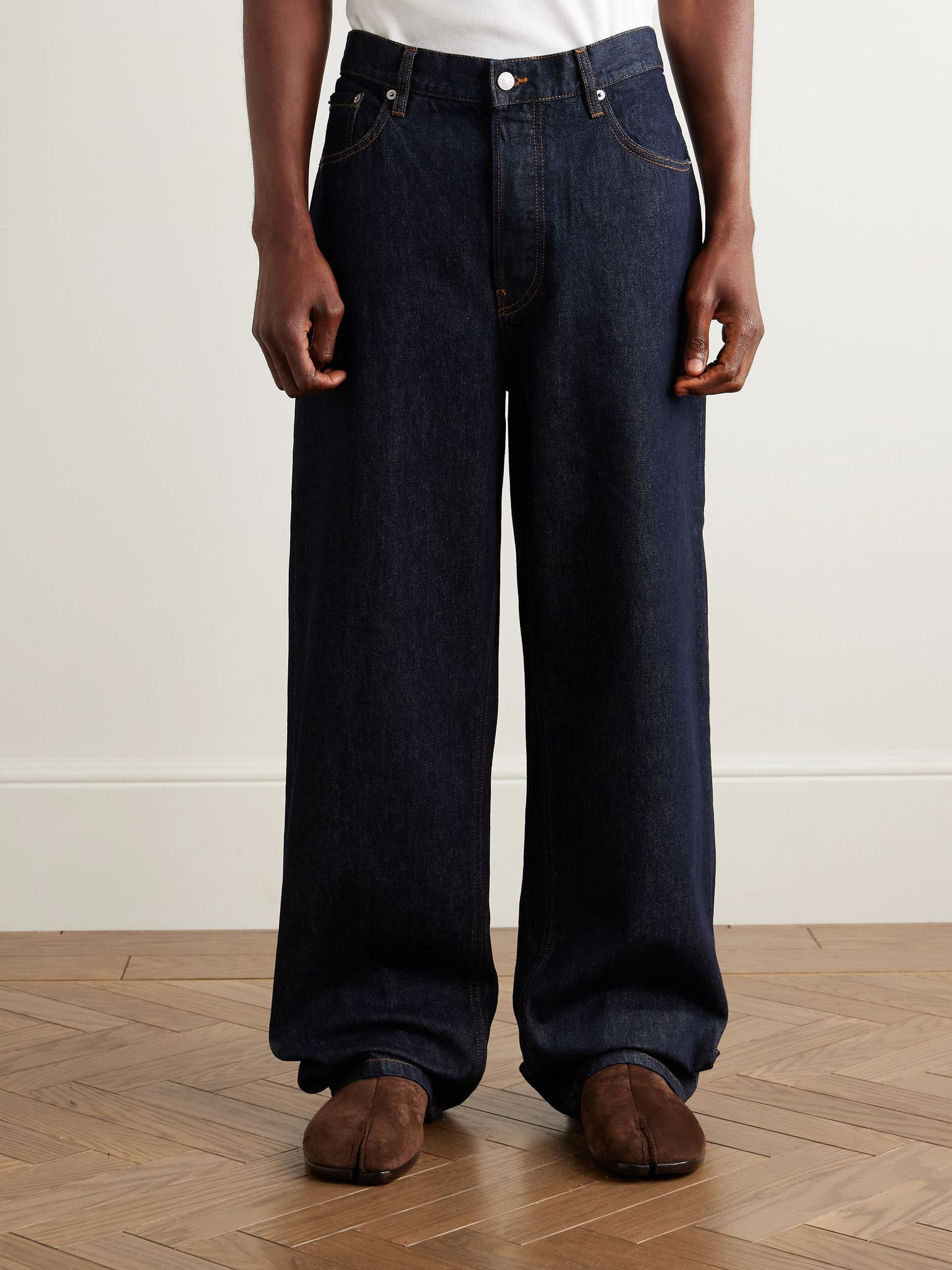 Wide-Leg Jeans Navy - 3