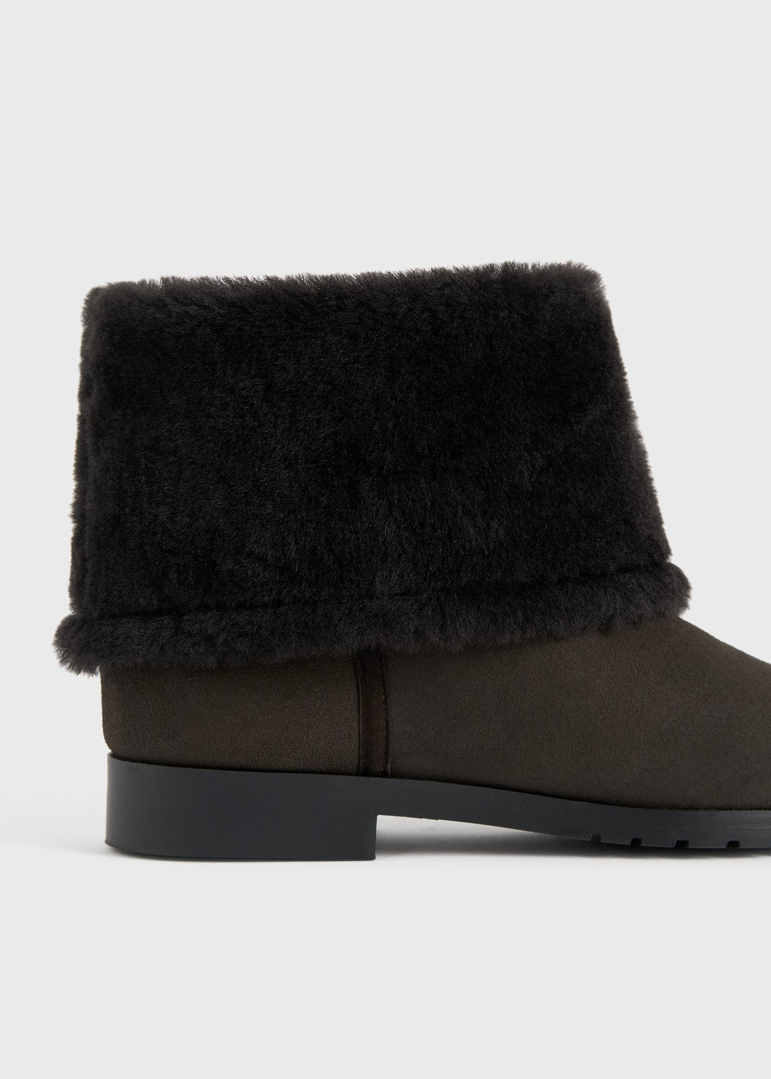 Fold-down shearling boots pepper - 5
