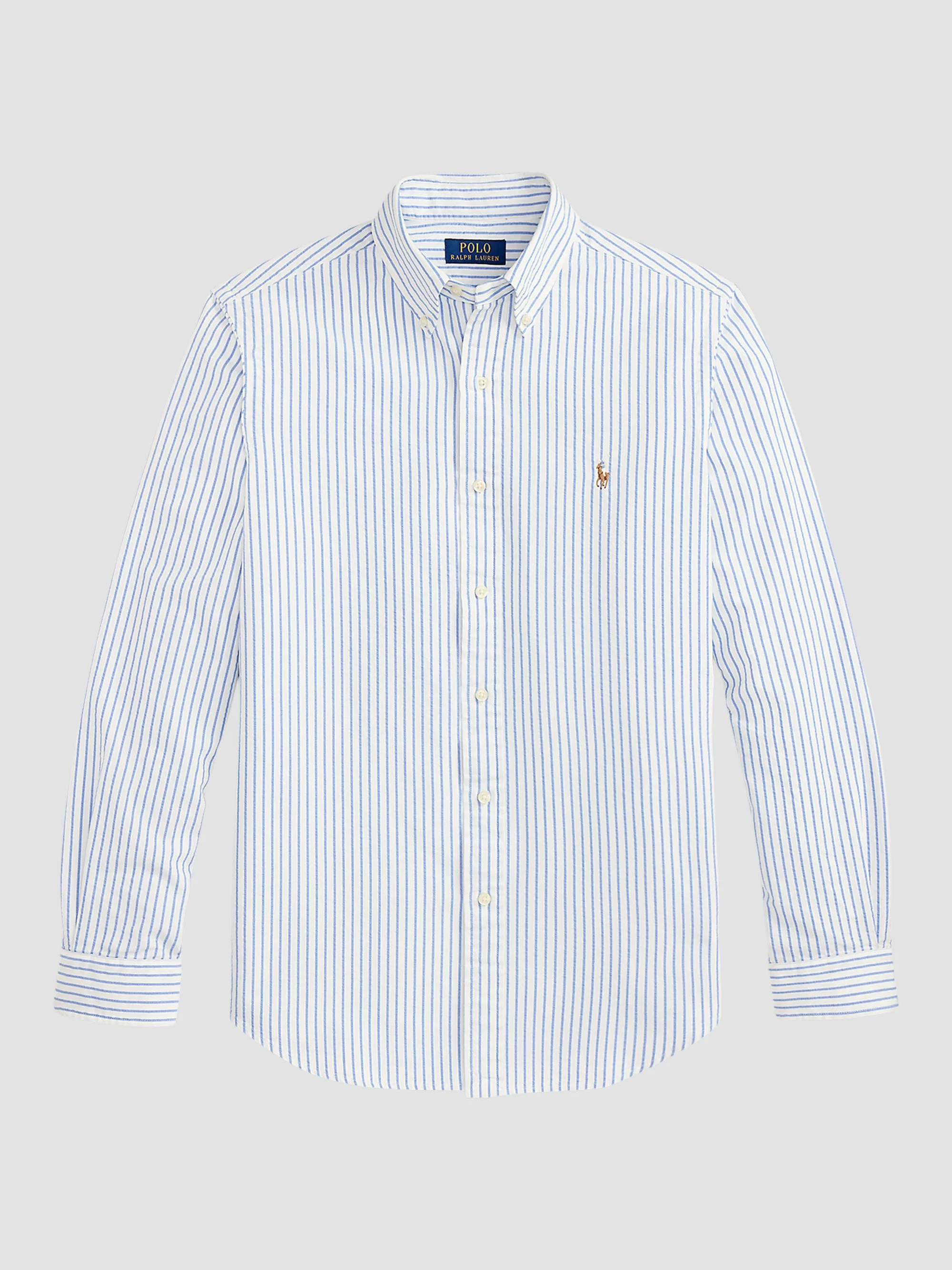 Men's Seersucker Oxford Shirt - White Blue - 1