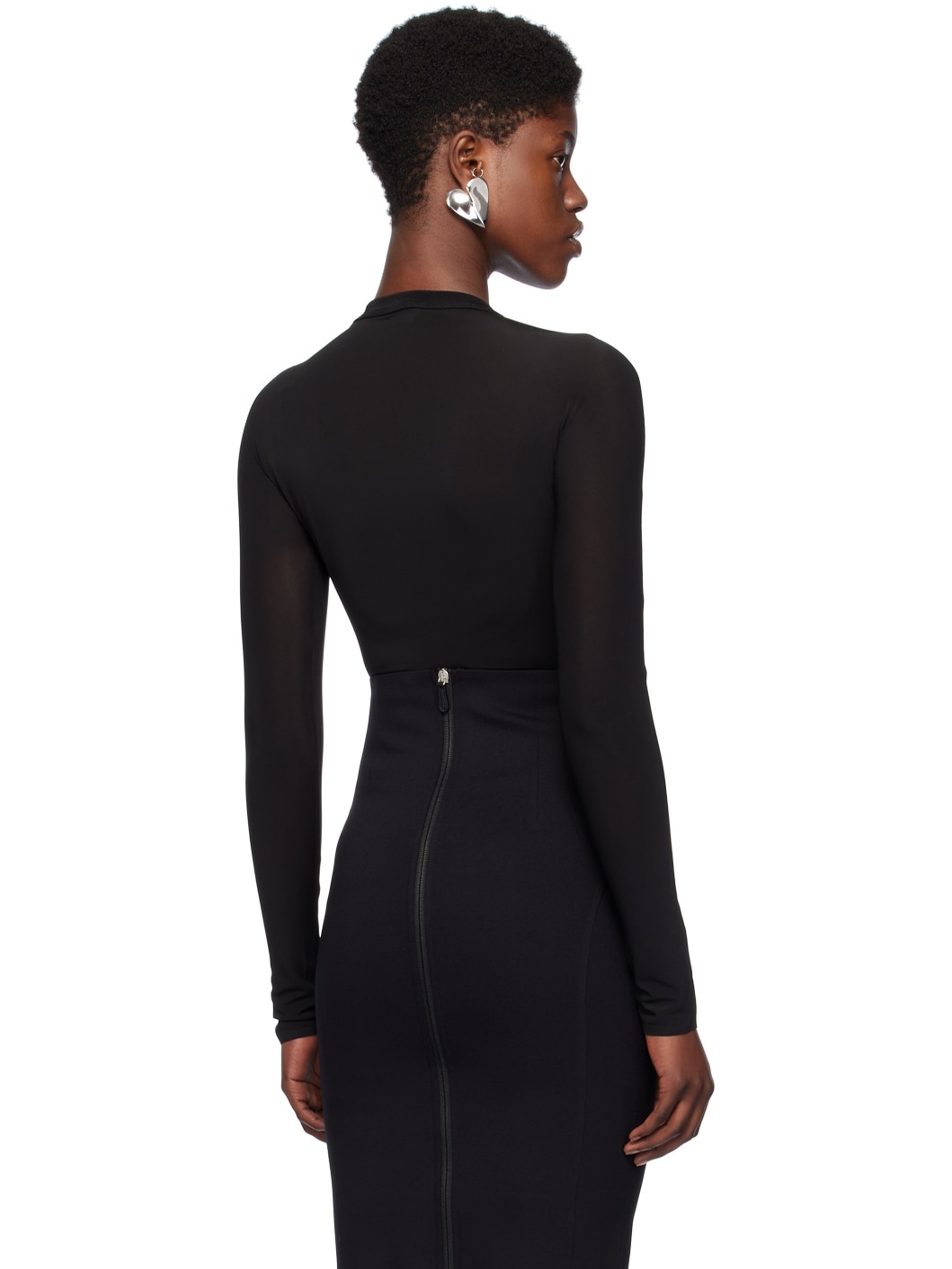 Black Second Skin Long Sleeve T-Shirt - 3