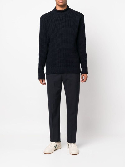 Sunspel crew-neck ribbed-knit jumper outlook