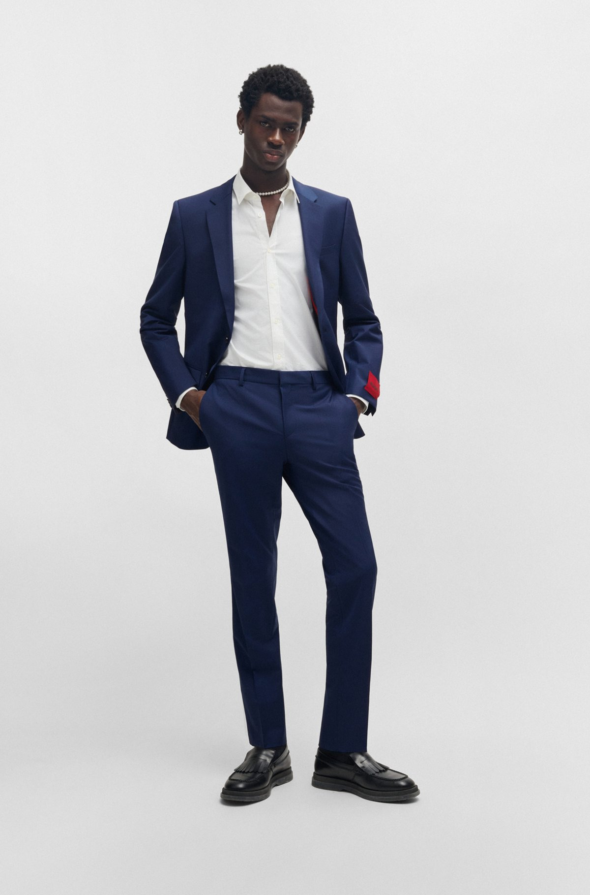 SLIM-FIT TROUSERS IN PERFORMANCE-STRETCH WOOL - 4