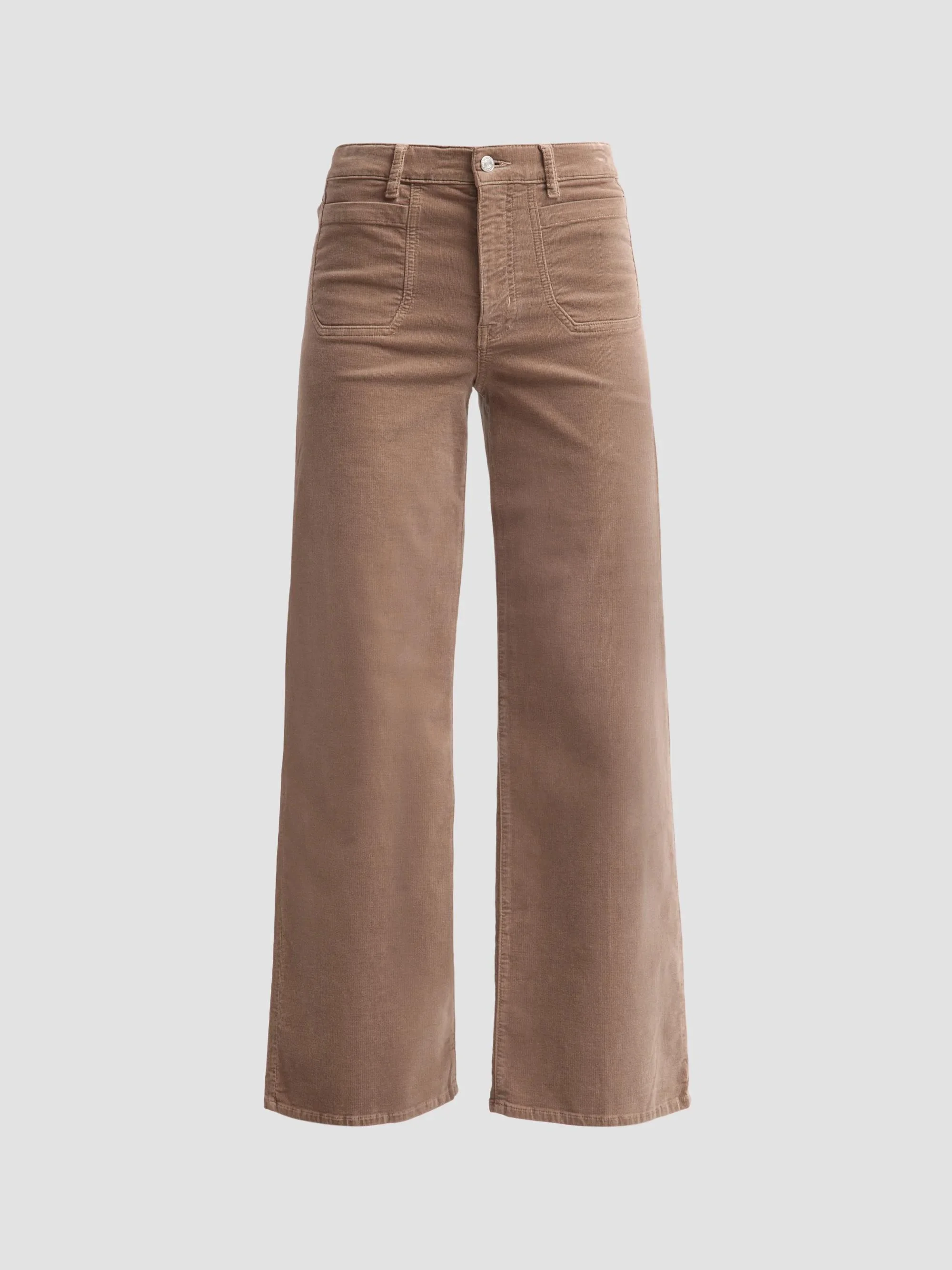 Women's Le Slim Palazzo Modernist Pocket Corduroy Pants - Soft Taupe - 1