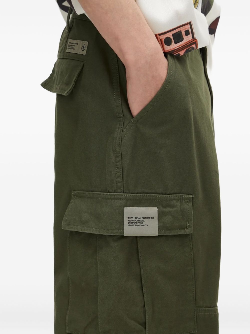 cotton-blend cargo trousers - 5