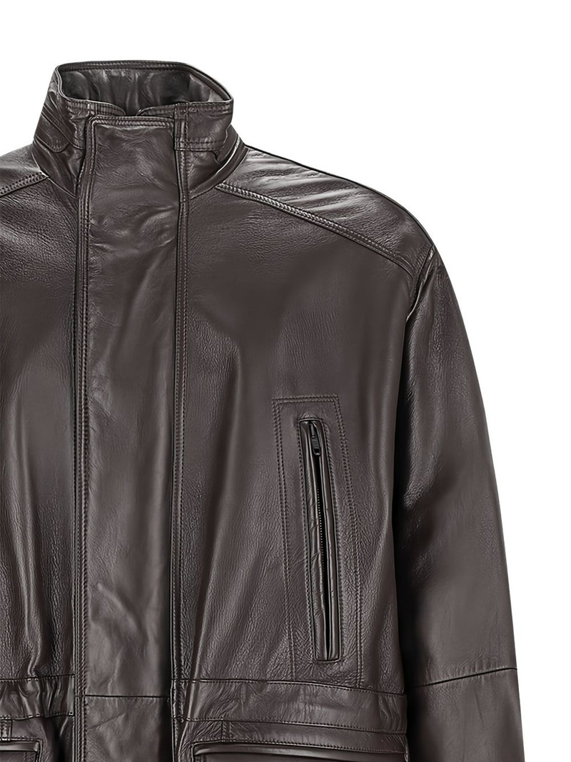BALENCIAGA oversized leather coat outlook