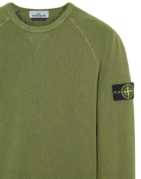 66360 MALFILE' FLEECE_GARMENT DYED 'OLD' EFFECT OLIVE GREEN - 3