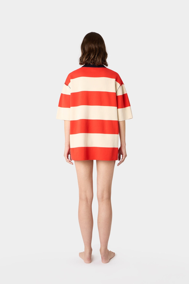 MAGLIAUNITA POLO SHIRT / cream & orange stripes 7