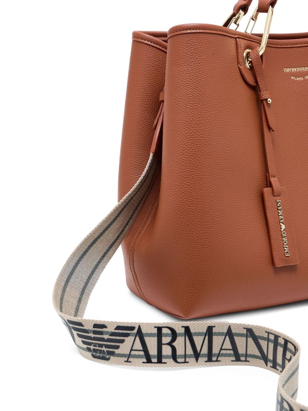medium leather tote bag - 5