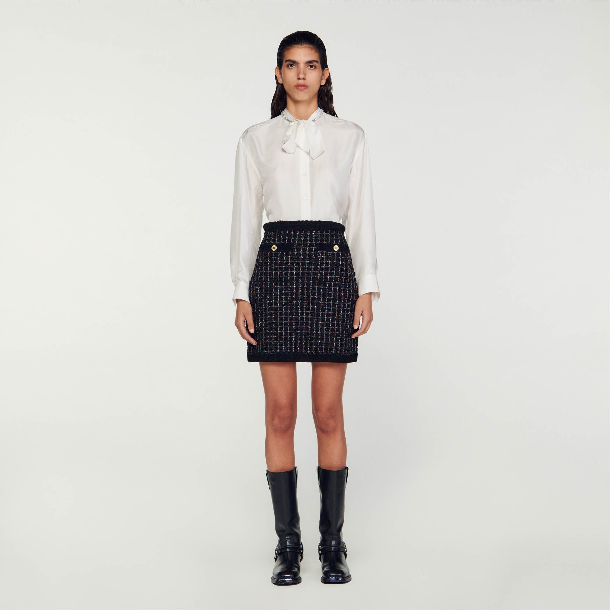 TEXTURED KNIT SKIRT - 3