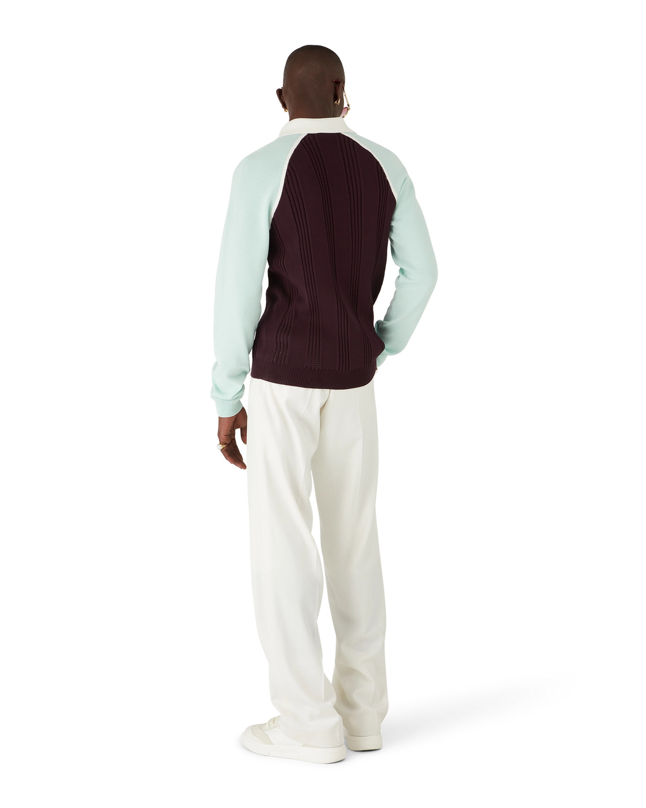 Cotton Knit Long Sleeve Polo | Casablanca Paris - 3