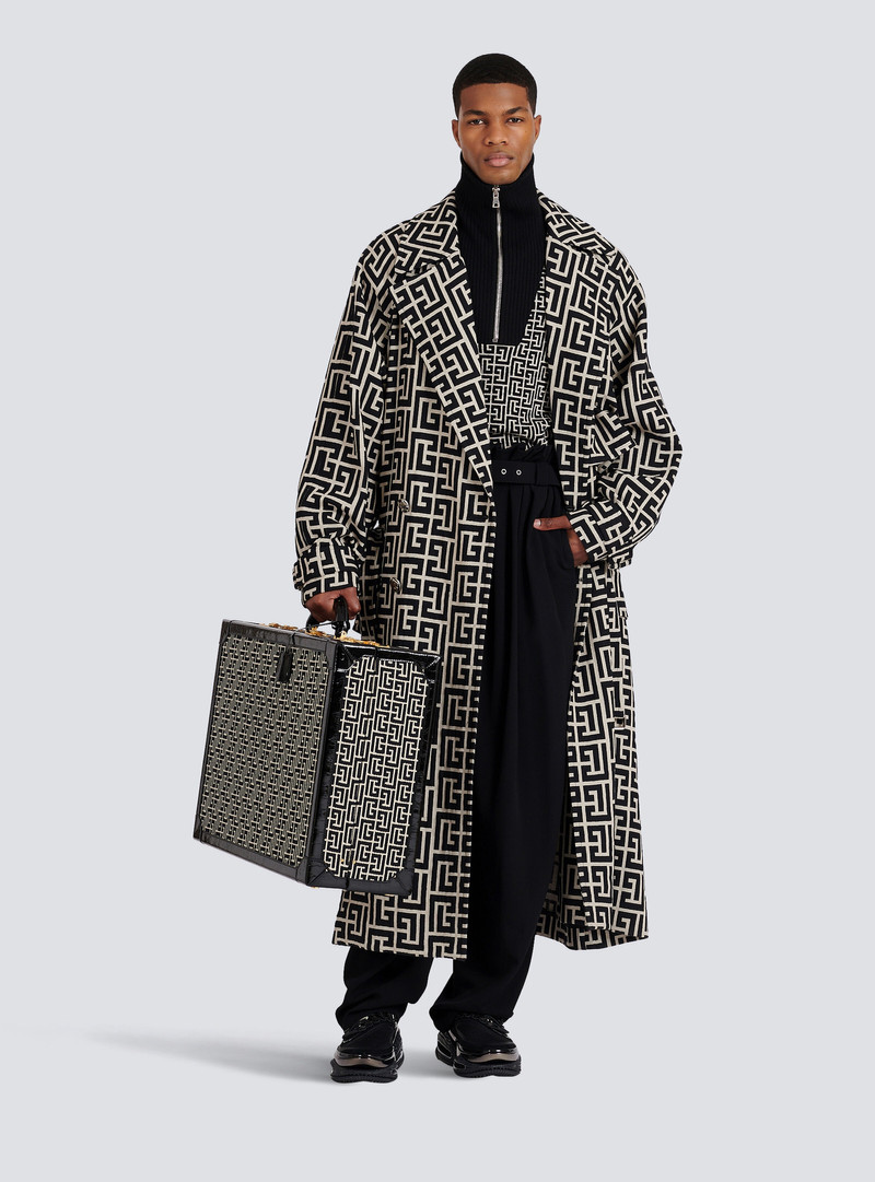 Balmain Balmain monogram wool turtleneck sweater outlook