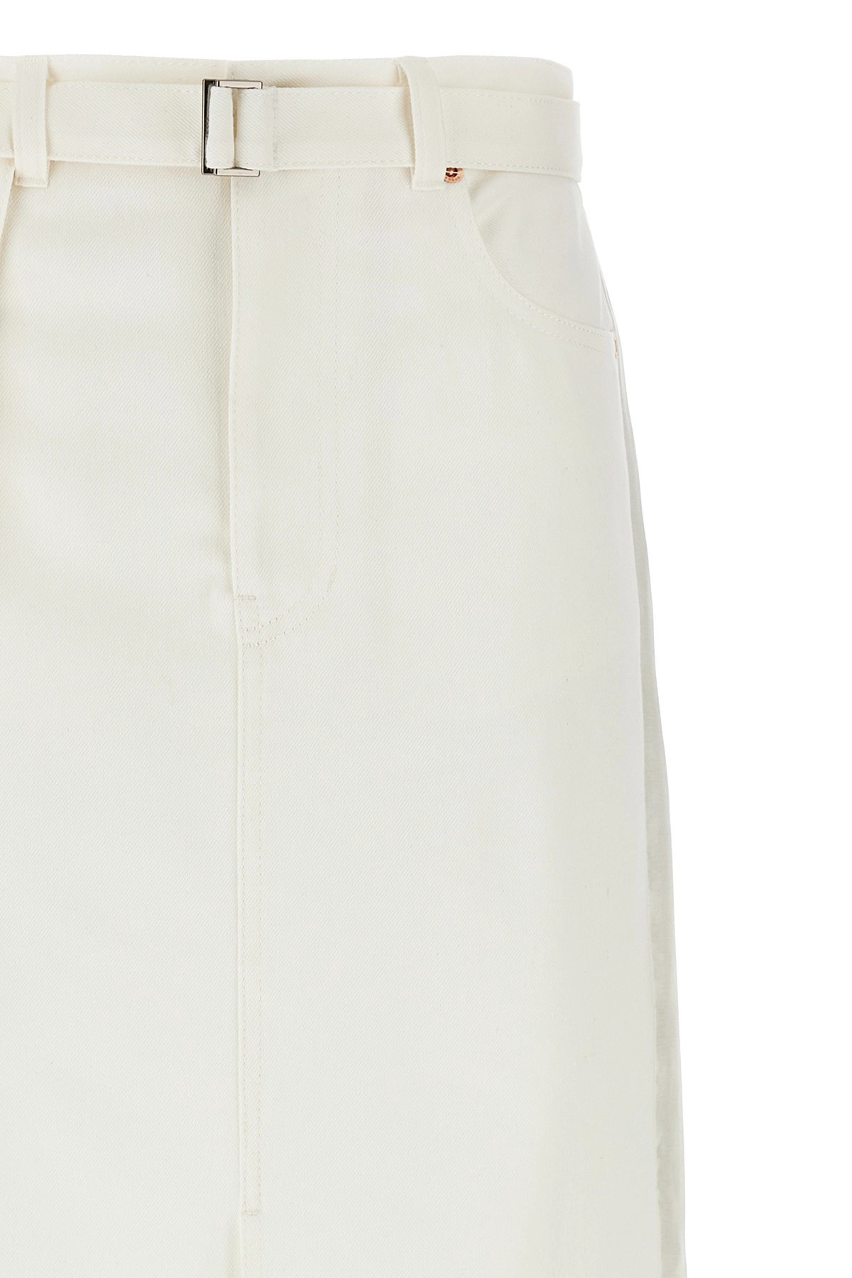 Pleated denim skirt - 4