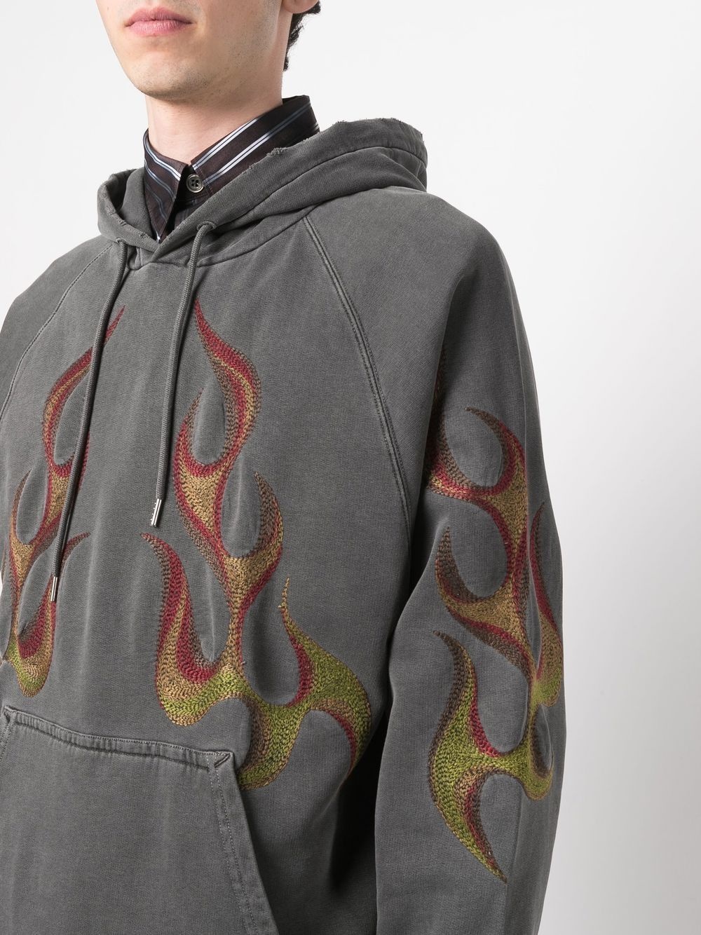 racing-flame pullover hoodie - 5