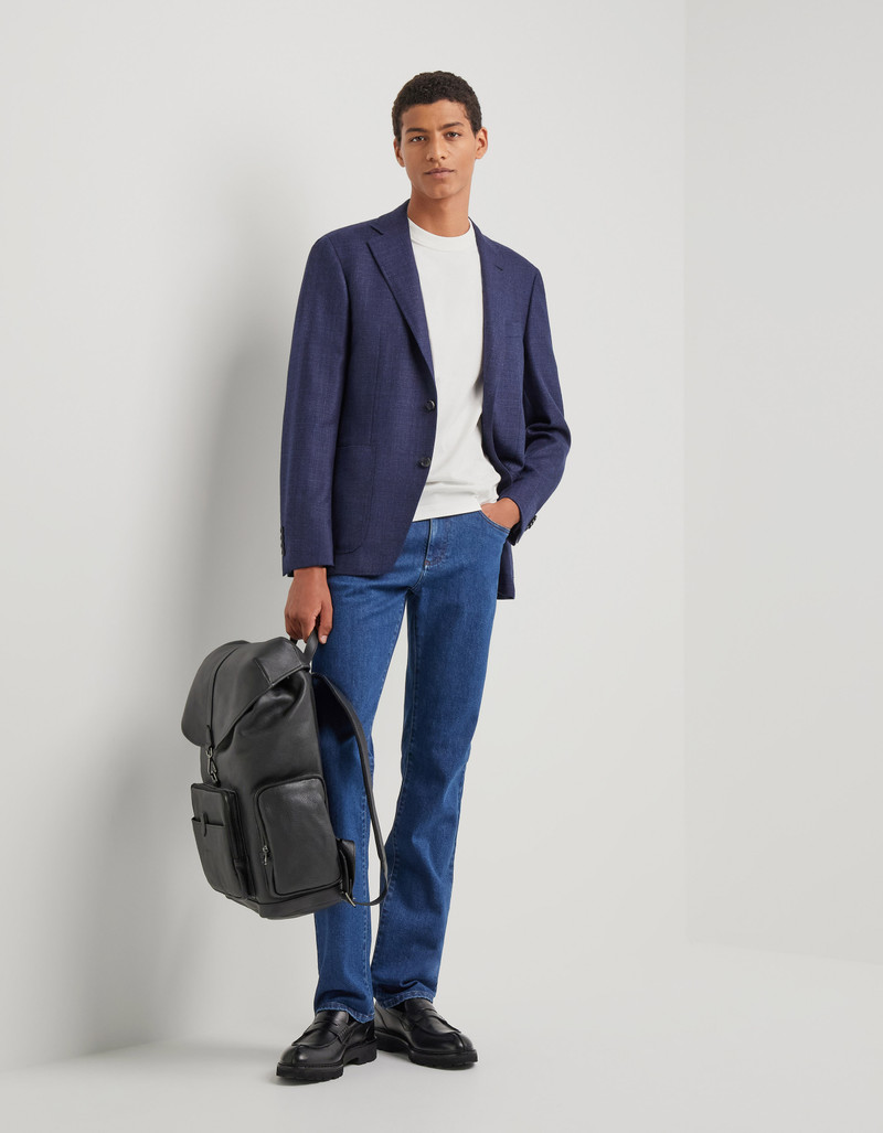 Canali KEI BLUE MODERN FIT JACKET IN PURE WOOL outlook