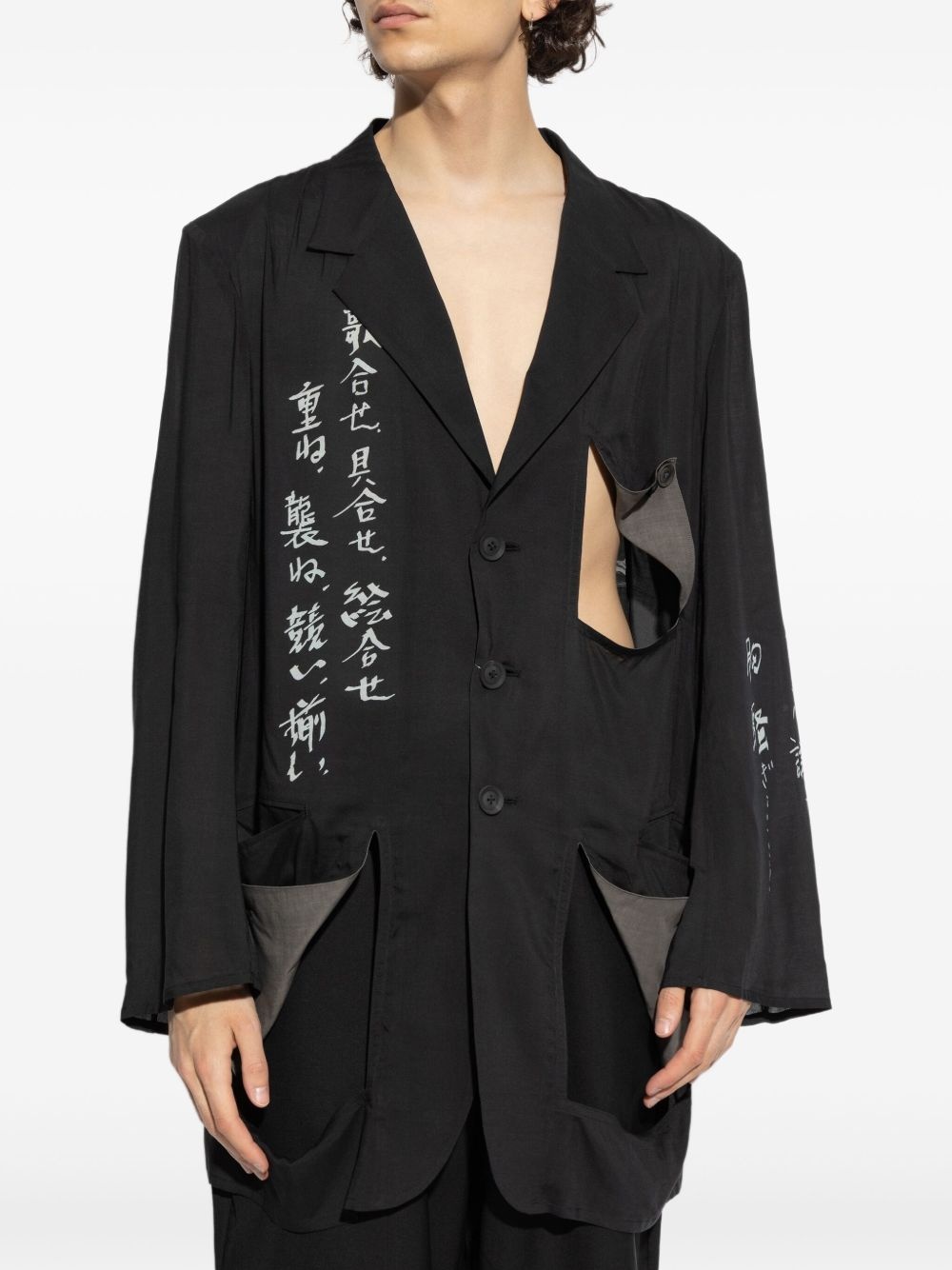 cut out-detail blazer - 3