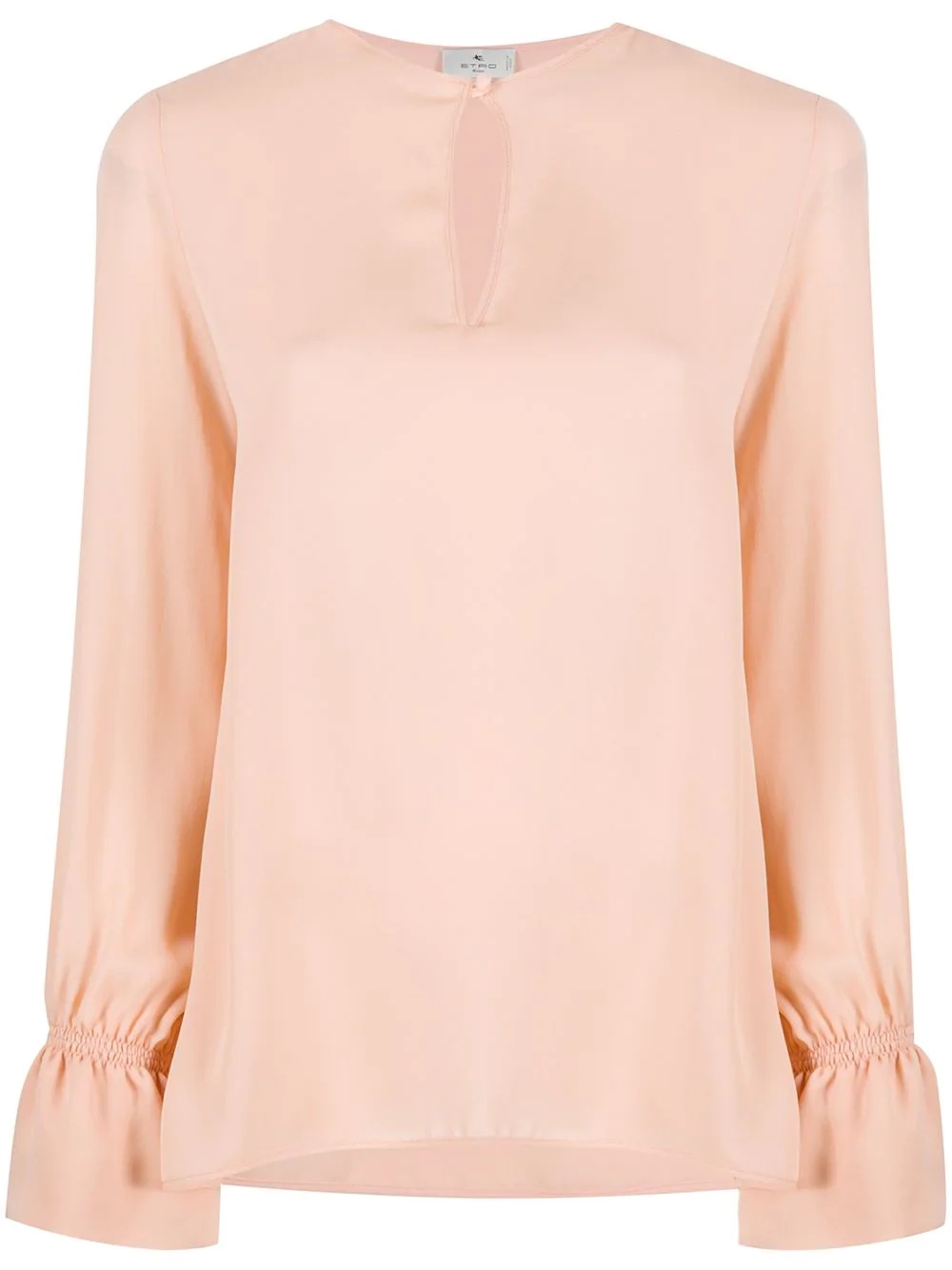 front slit silk blouse - 1