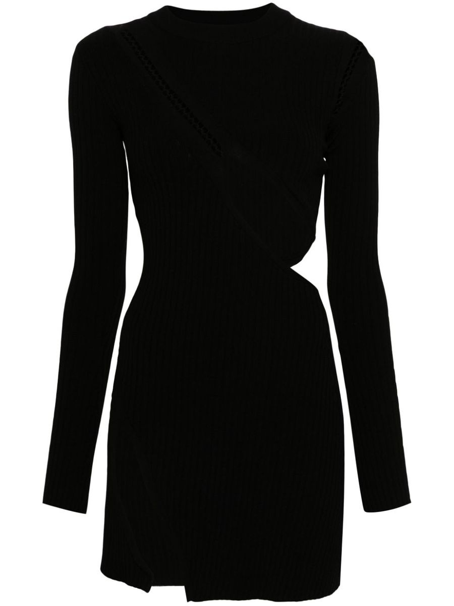 The Attico Cut-Out Ribbed Knit Minidress - 1