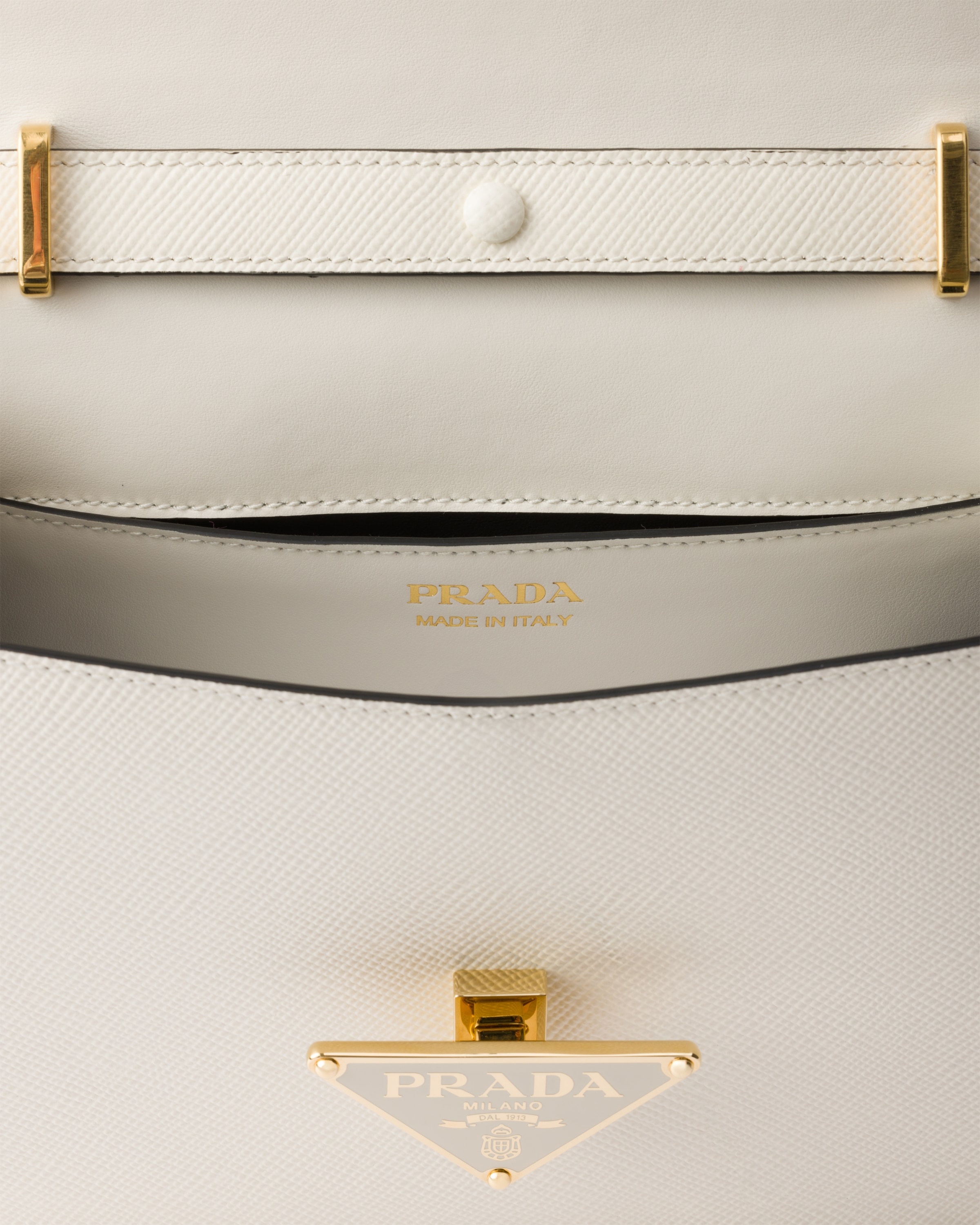 Saffiano leather flap shoulder bag - 4