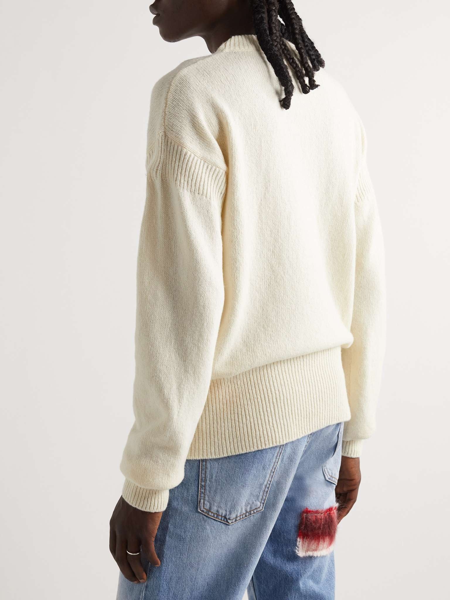 Logo-Intarsia Virgin Wool-Blend Sweater - 4