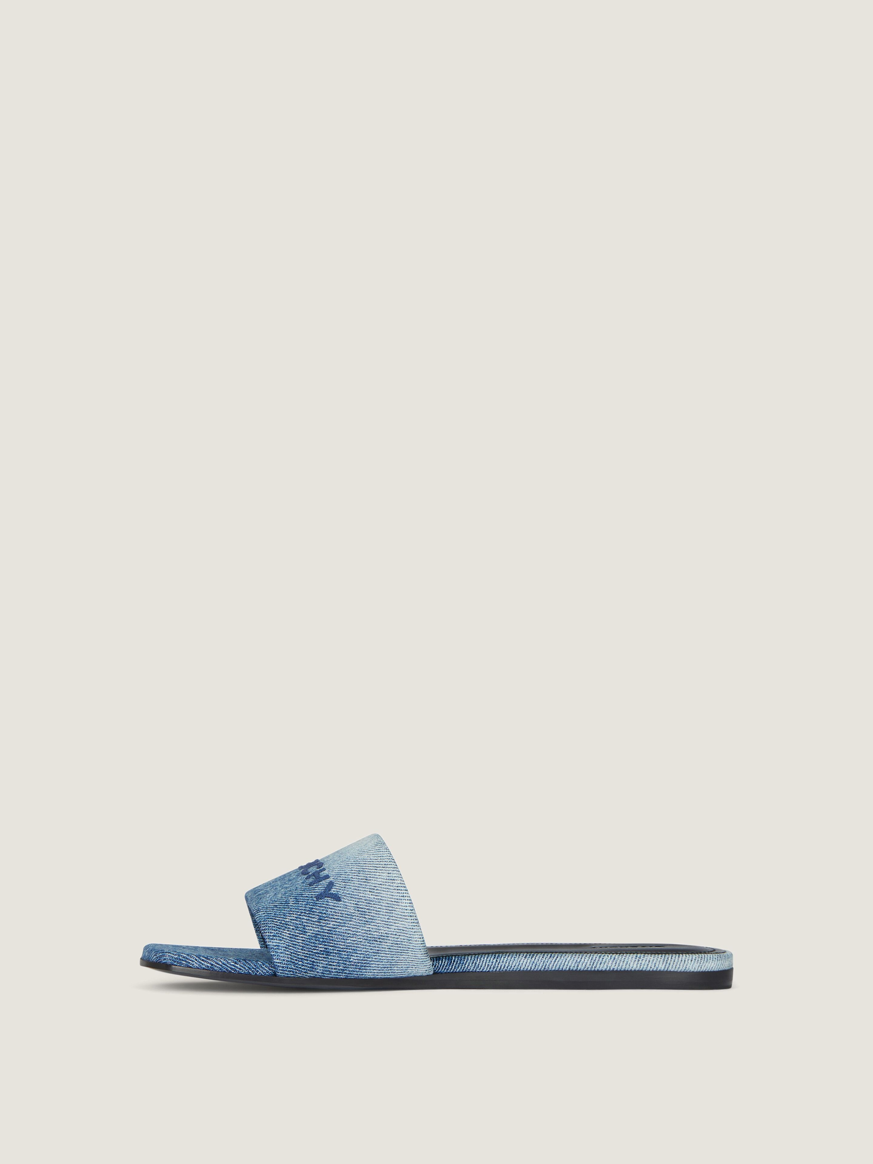 4G FLAT MULES IN GRADIENT DENIM - 2
