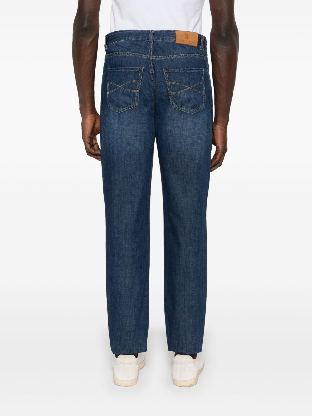 embroidered-logo jeans - 4