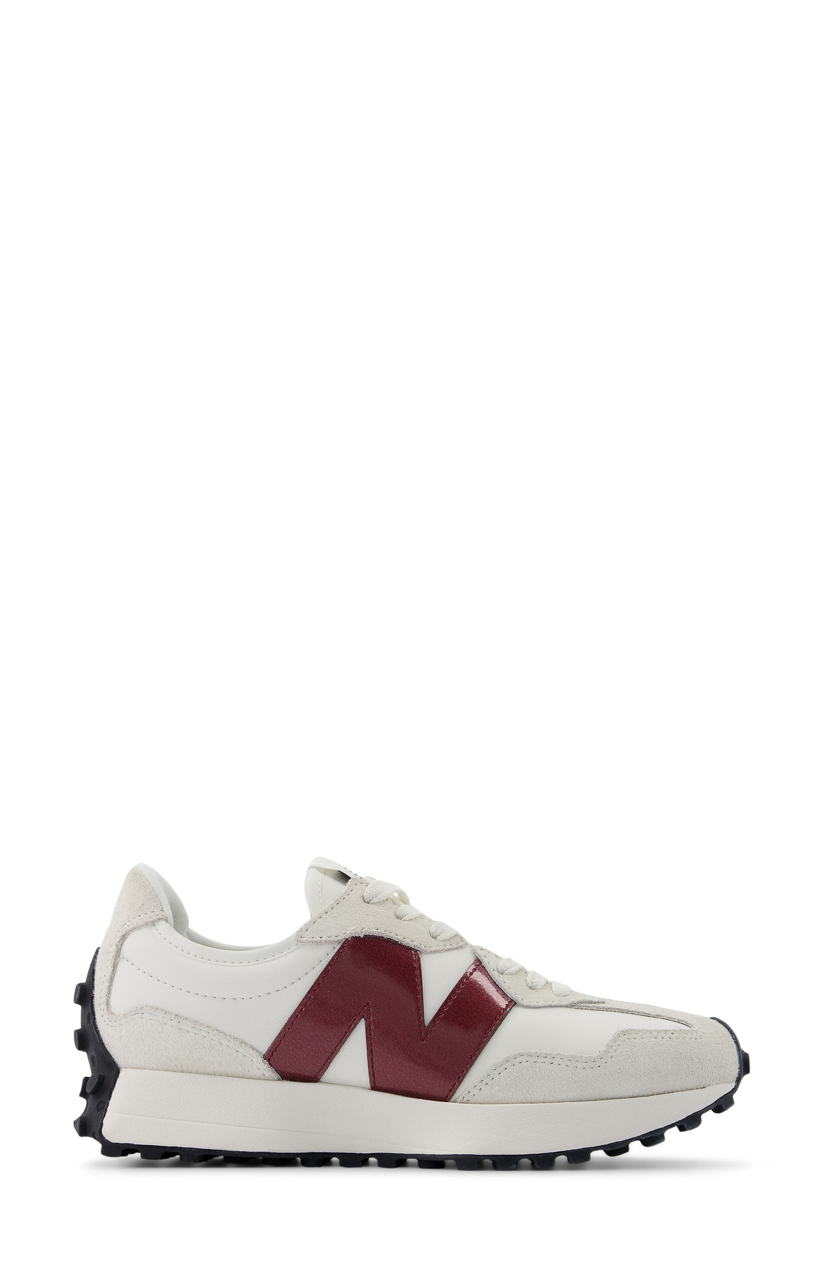 New Balance 327 Patent Sneaker in Sea Salt/Monarch Burgundy at Nordstrom - 2
