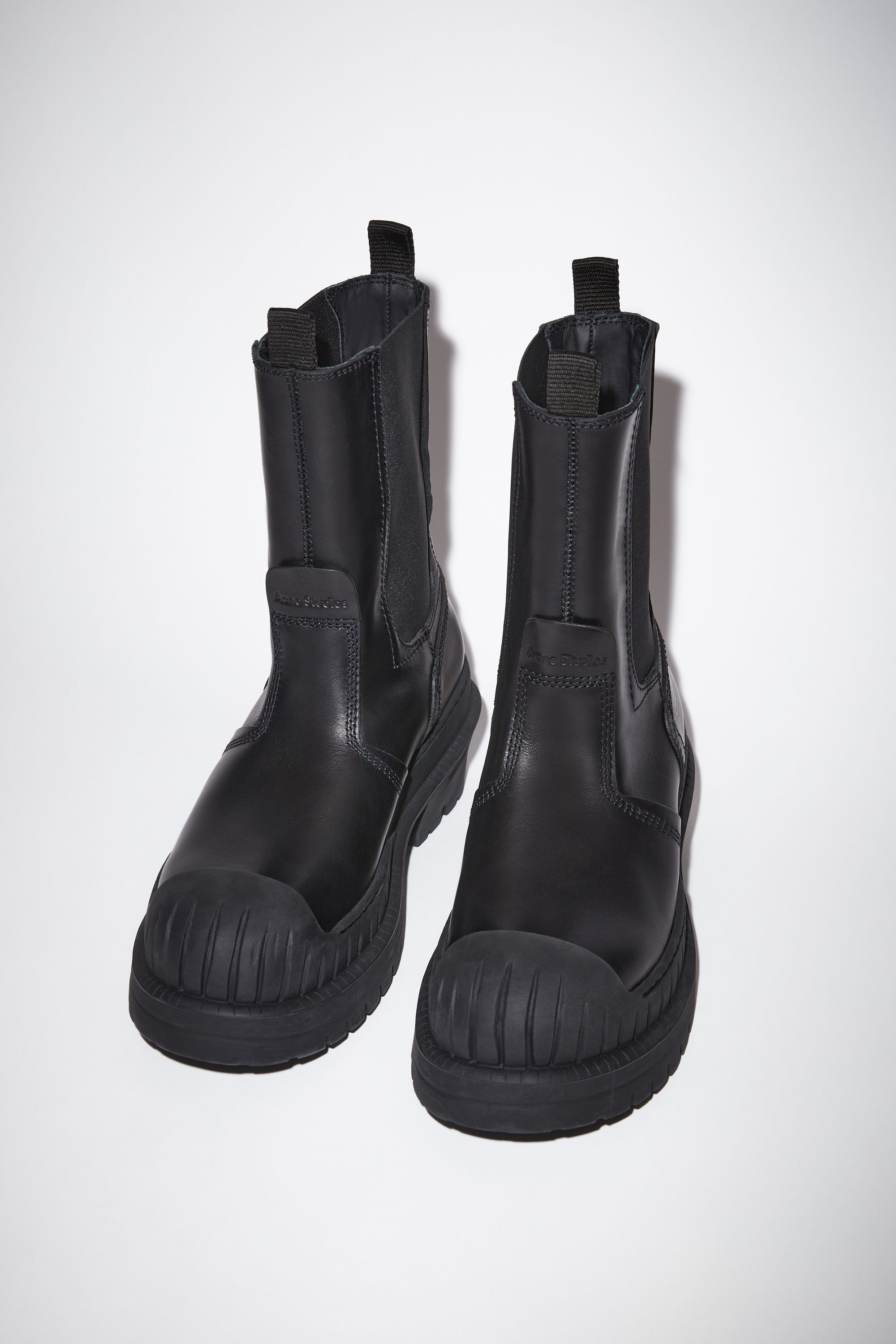 Lug sole ankle boots - Black/black - 3