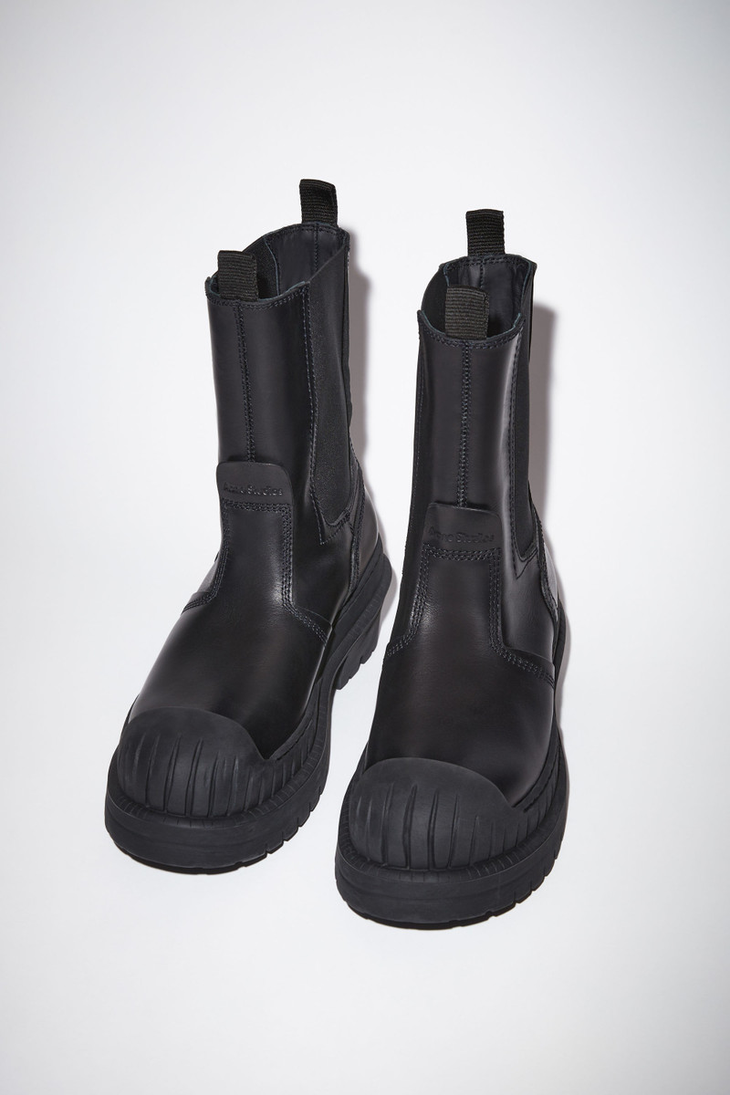 Lug sole ankle boots - Black/black 3