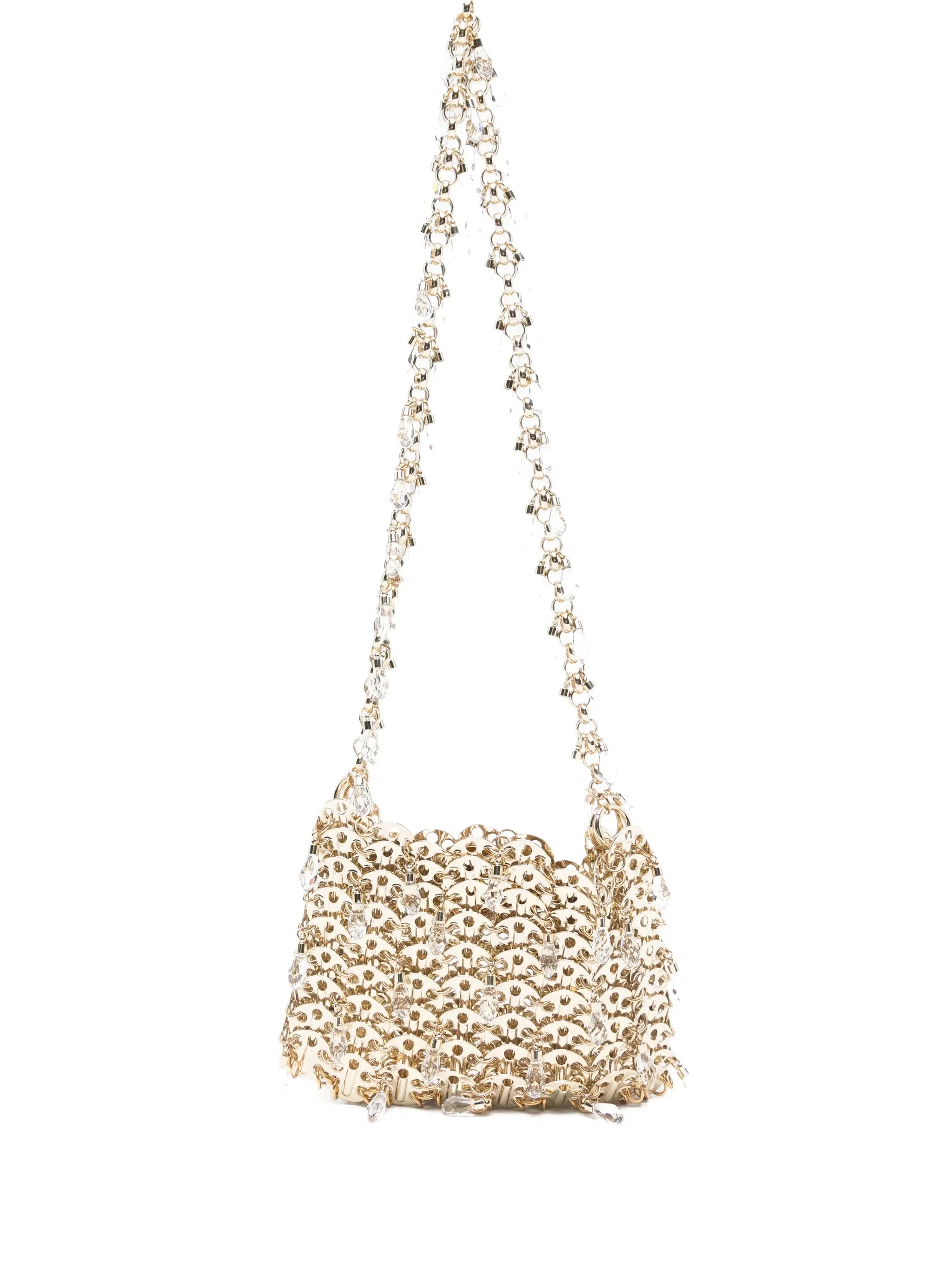 Rabanne Crystal Embellished Chain Shoulder Bag - 1