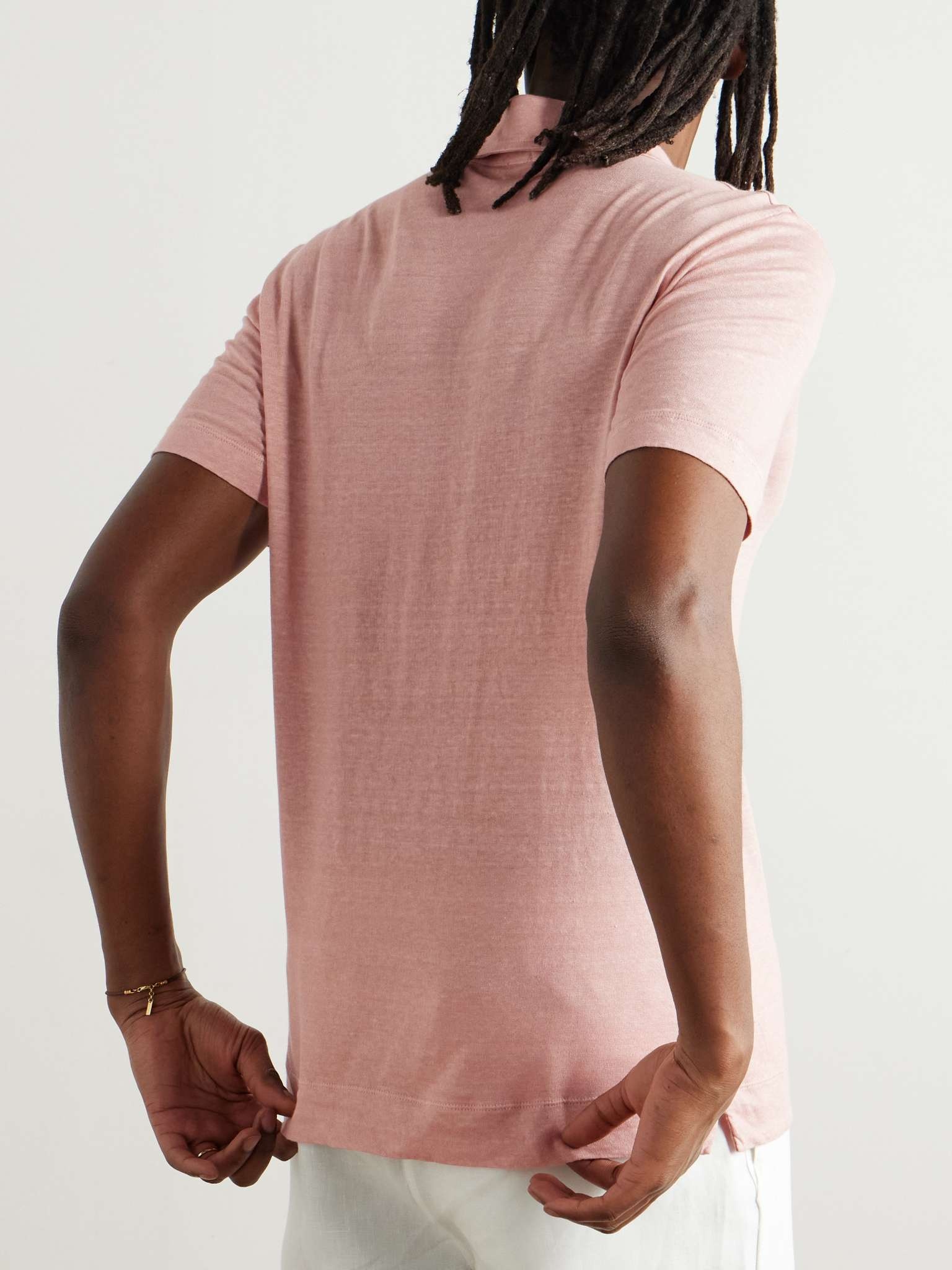 Linen and Cotton-Blend Polo Shirt - 3