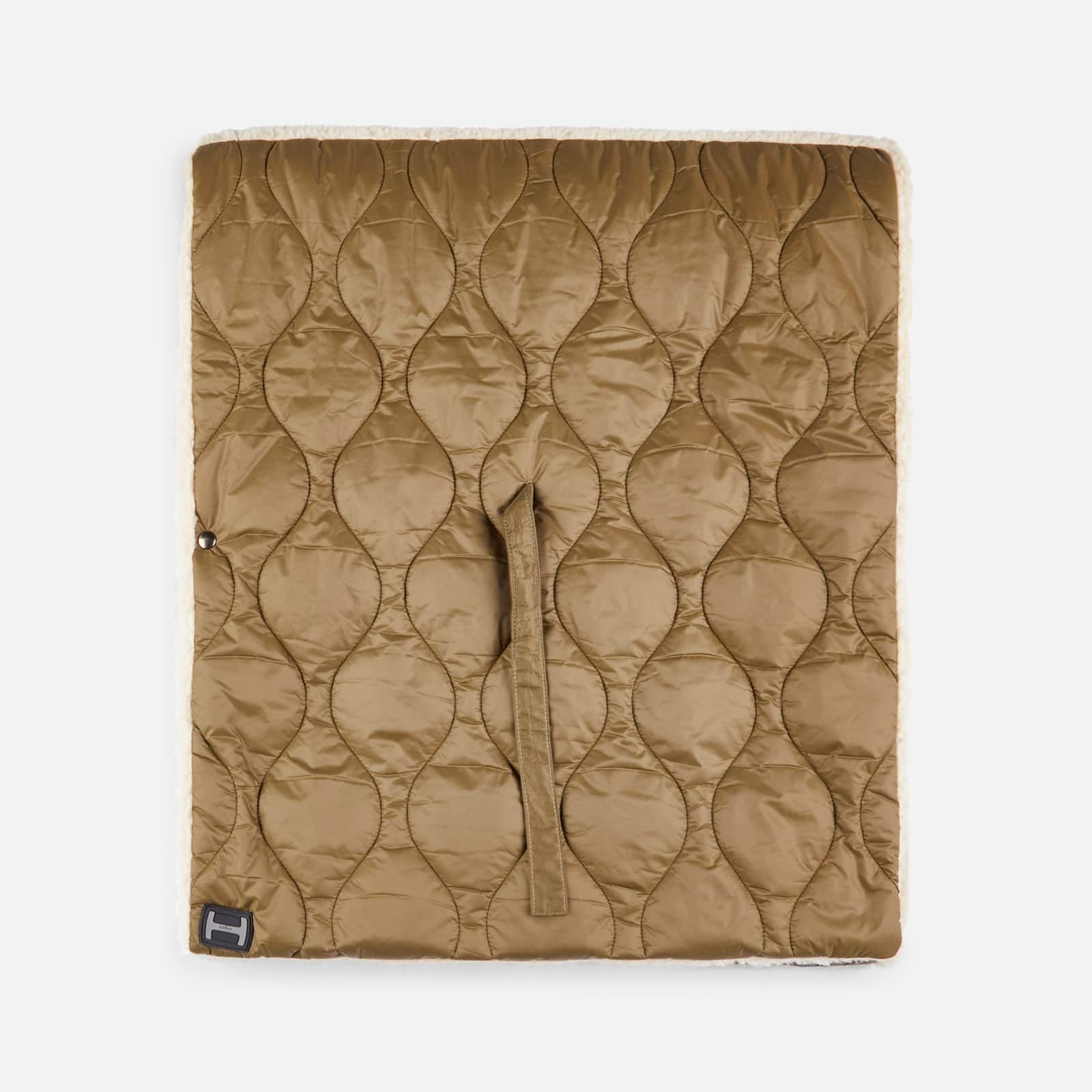 Hogan Quilted Scarf Brown Ivory Black - 2
