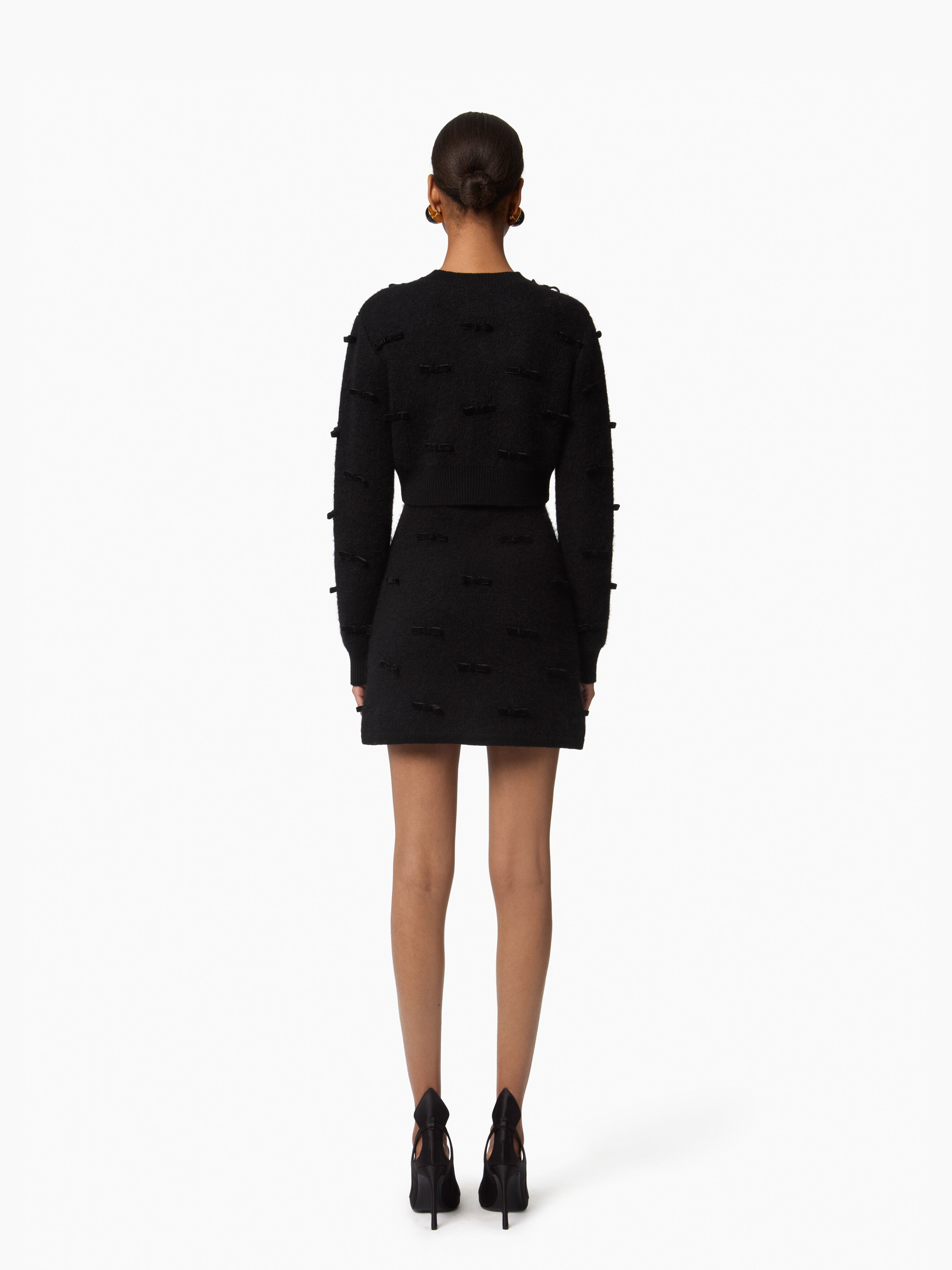Black Mini Knit Skirt - 4