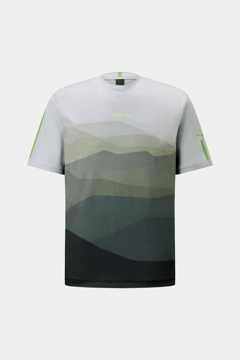 Balduin mesh shirt in Light gray/olive green 1