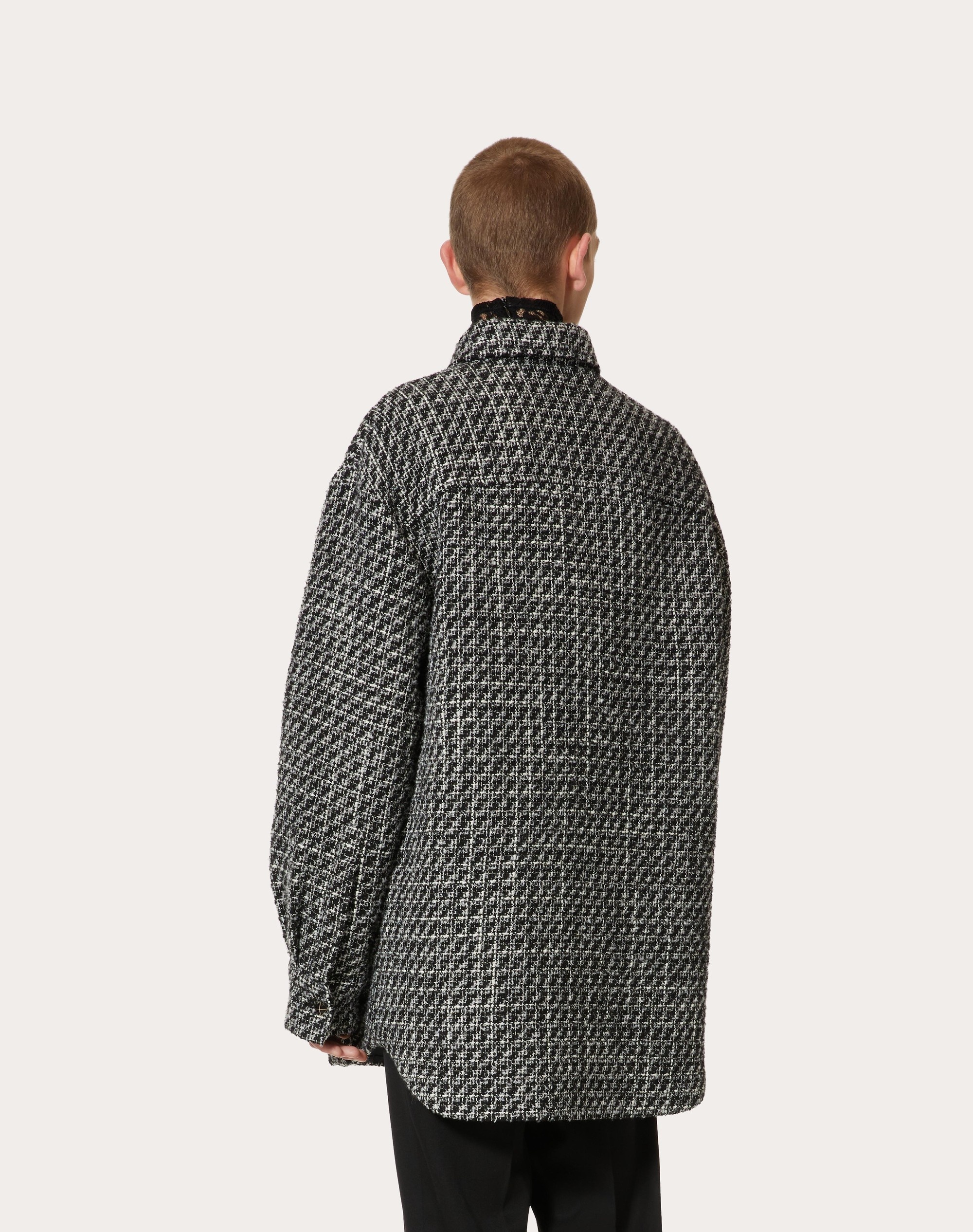 TWEED BOUCLÉ WOOL OVERSHIRT - 4
