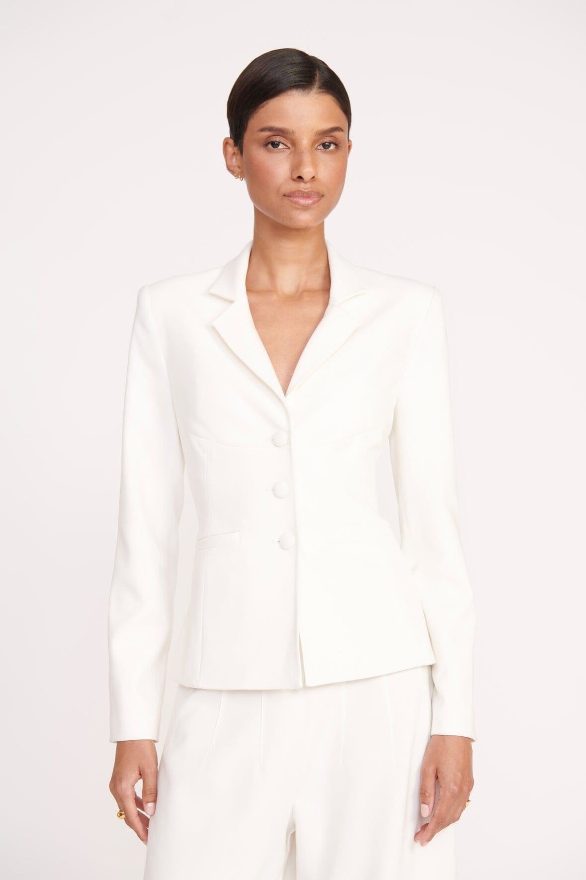 STAUD CARSON BLAZER IVORY NEW - 2