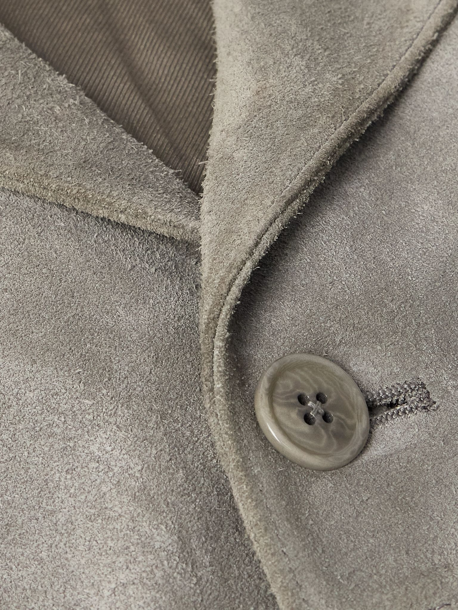 Brushed-Suede Jacket Gray - 5