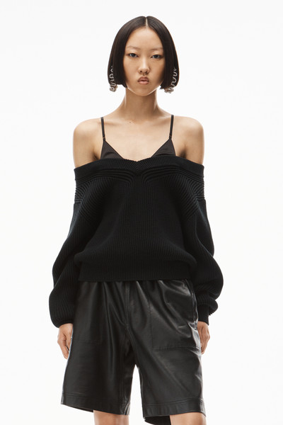 Alexander Wang PULLOVER WITH SATIN CAMI LAYER IN COTTON outlook