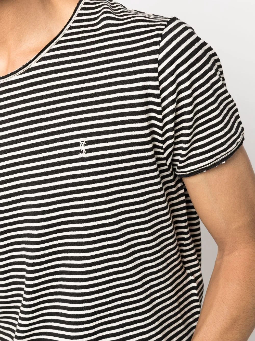 logo-embroidered striped T-shirt - 5