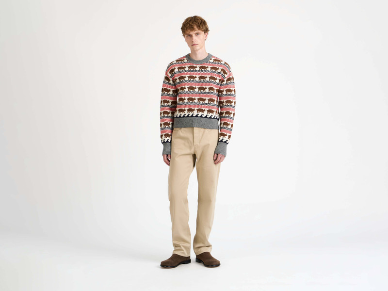 JW Anderson MENS STRAIGHT LEG JEANS IN BEIGE outlook