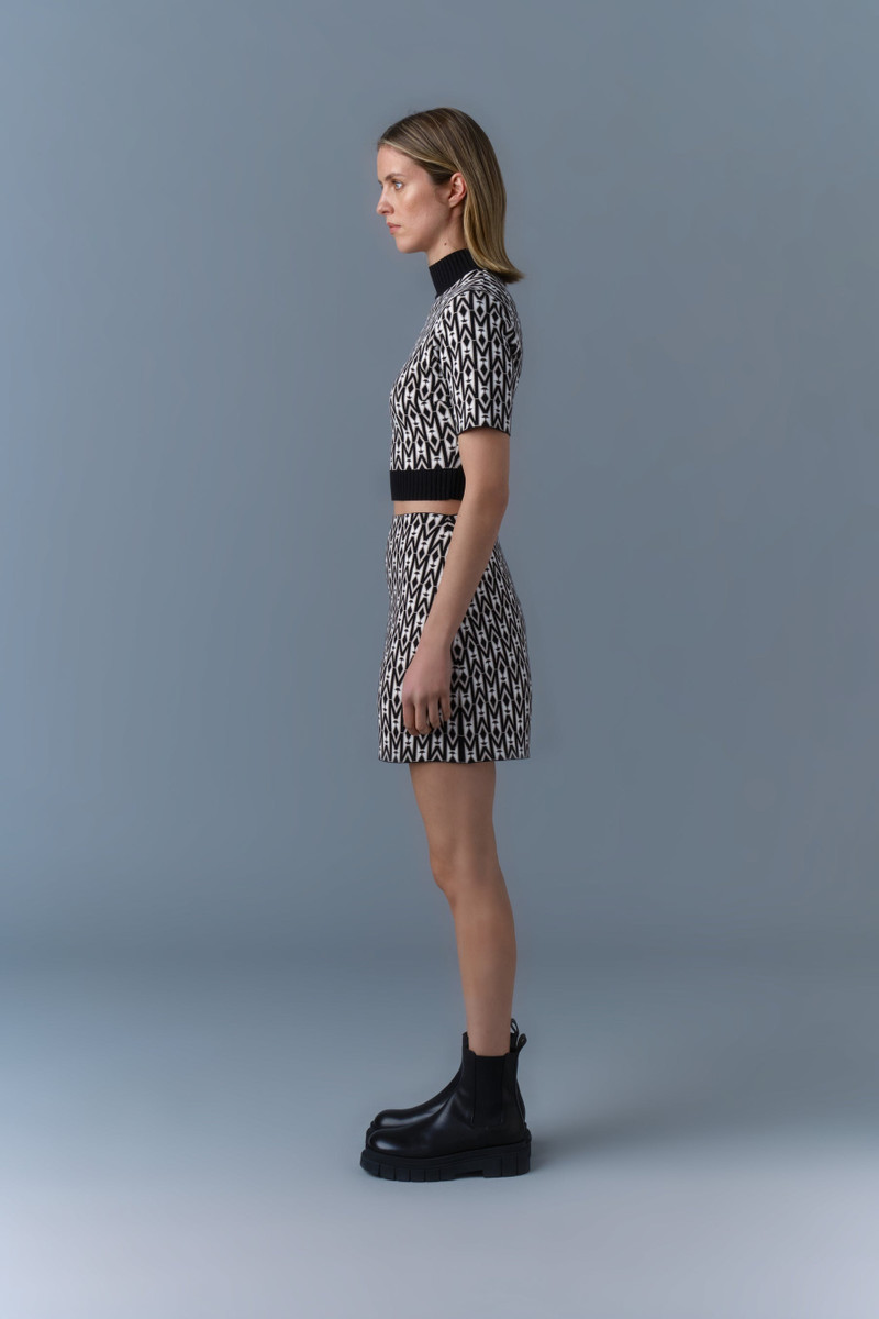 DEA-MG Jacquard Monogram A-Line Skirt 3